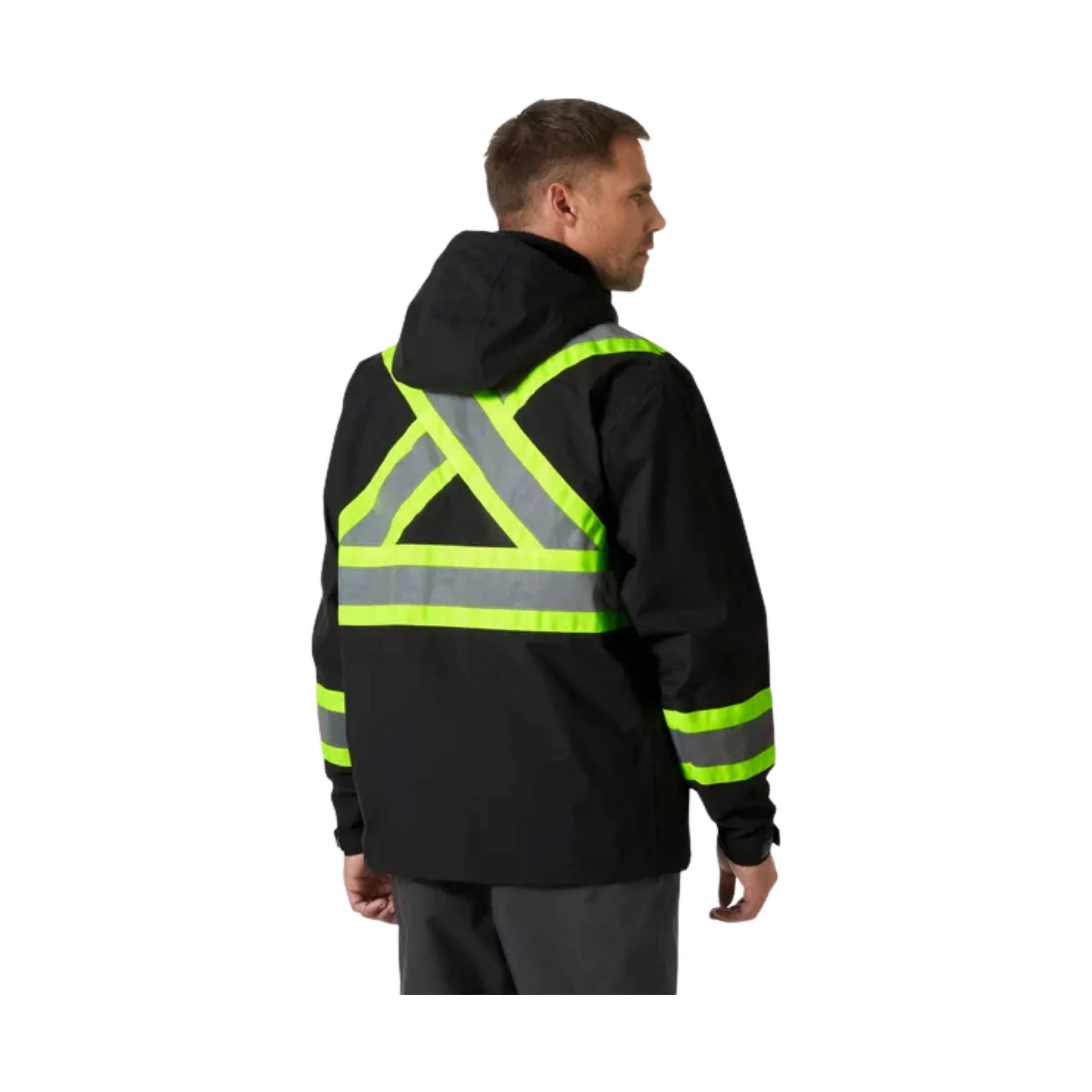 Helly Hansen Men's Alta Hi Vis Waterproof Shell CSA Jacket - Ebony - Image 2
