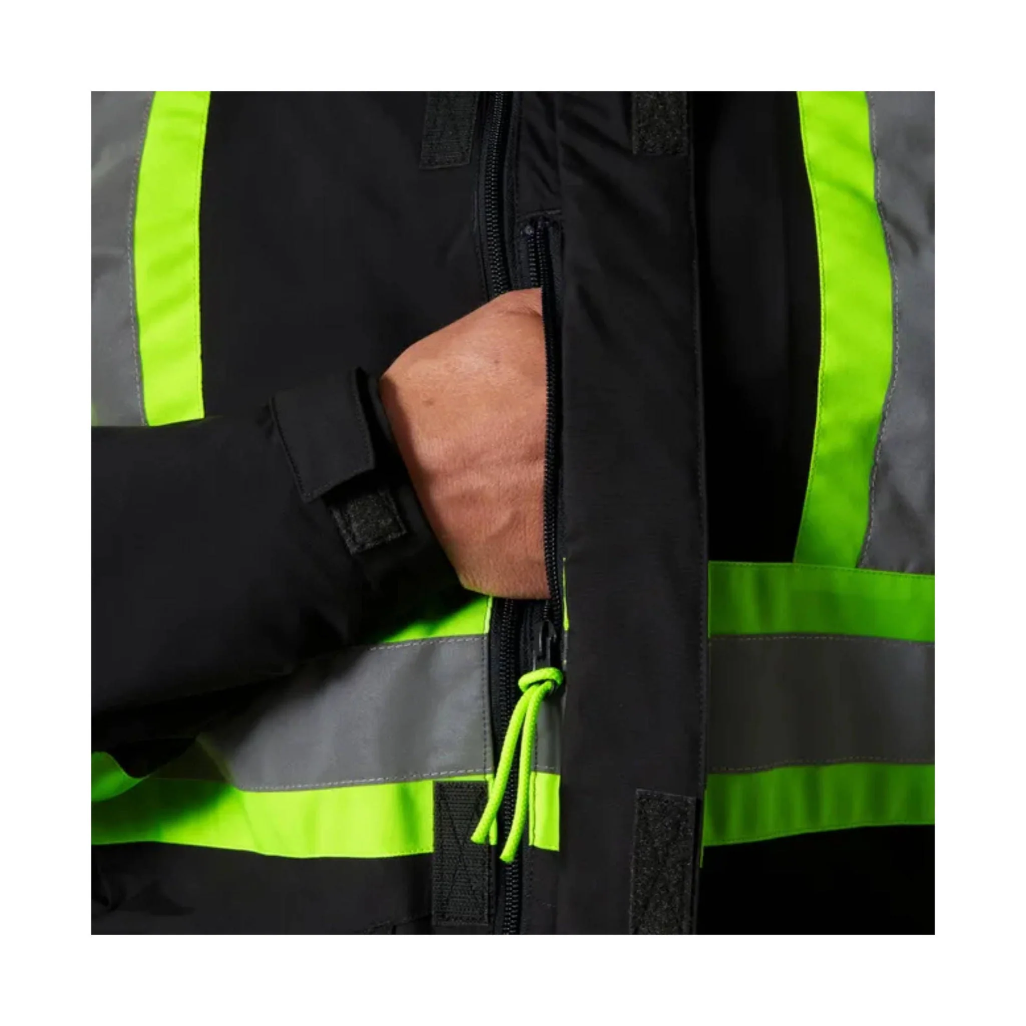 Helly Hansen Men's Alta Hi Vis Waterproof Shell CSA Jacket - Ebony - Image 5