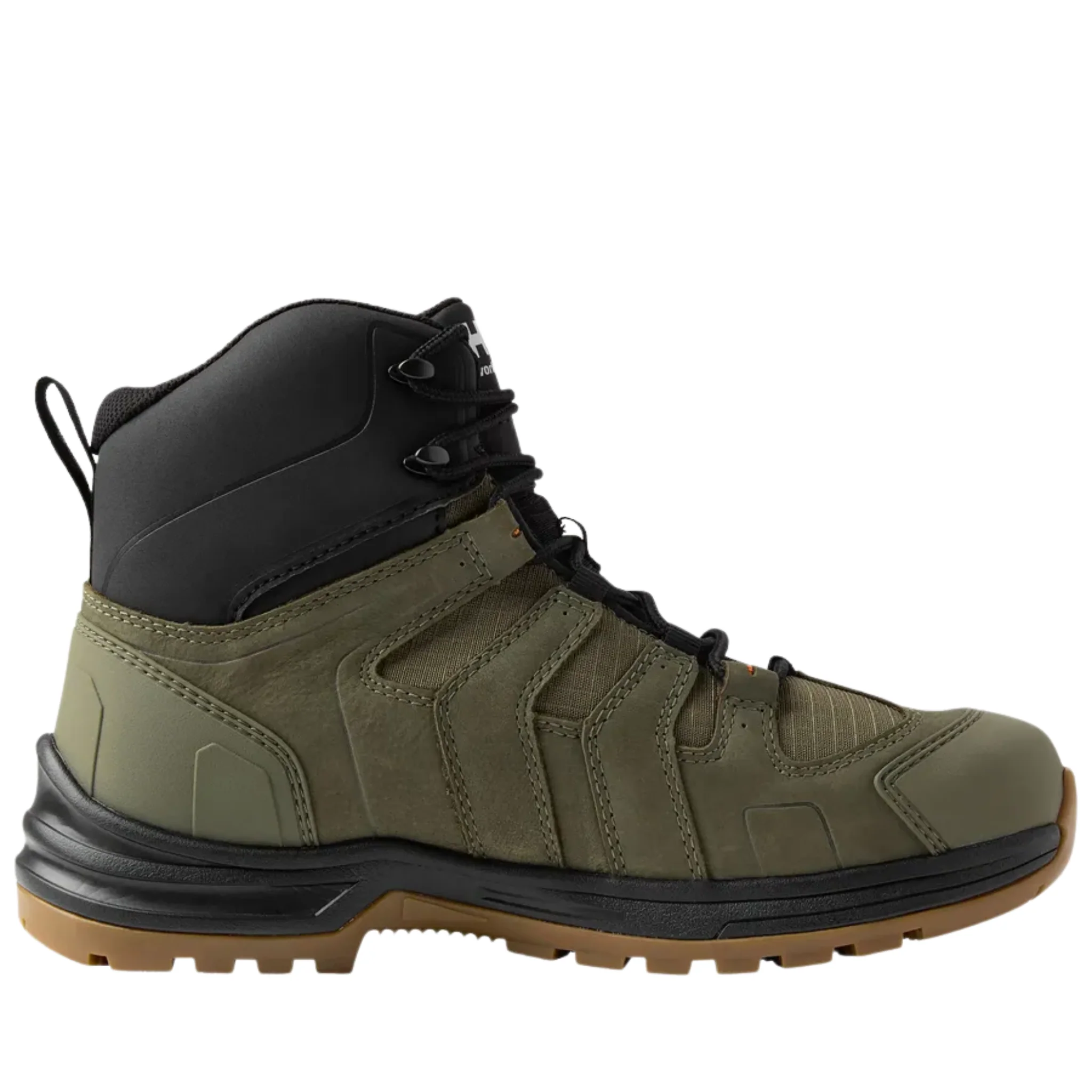 Helly Hansen Men's Oslo Hiker Mid Waterproof Soft Toe Electrical Hazard Protection Work Boots - Olive/Gum
