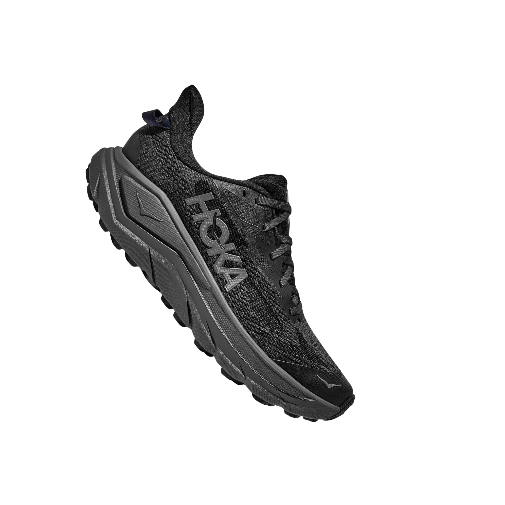 HOKA Men's Challenger 8 Trail Running Shoes - Black/Outer Orbit