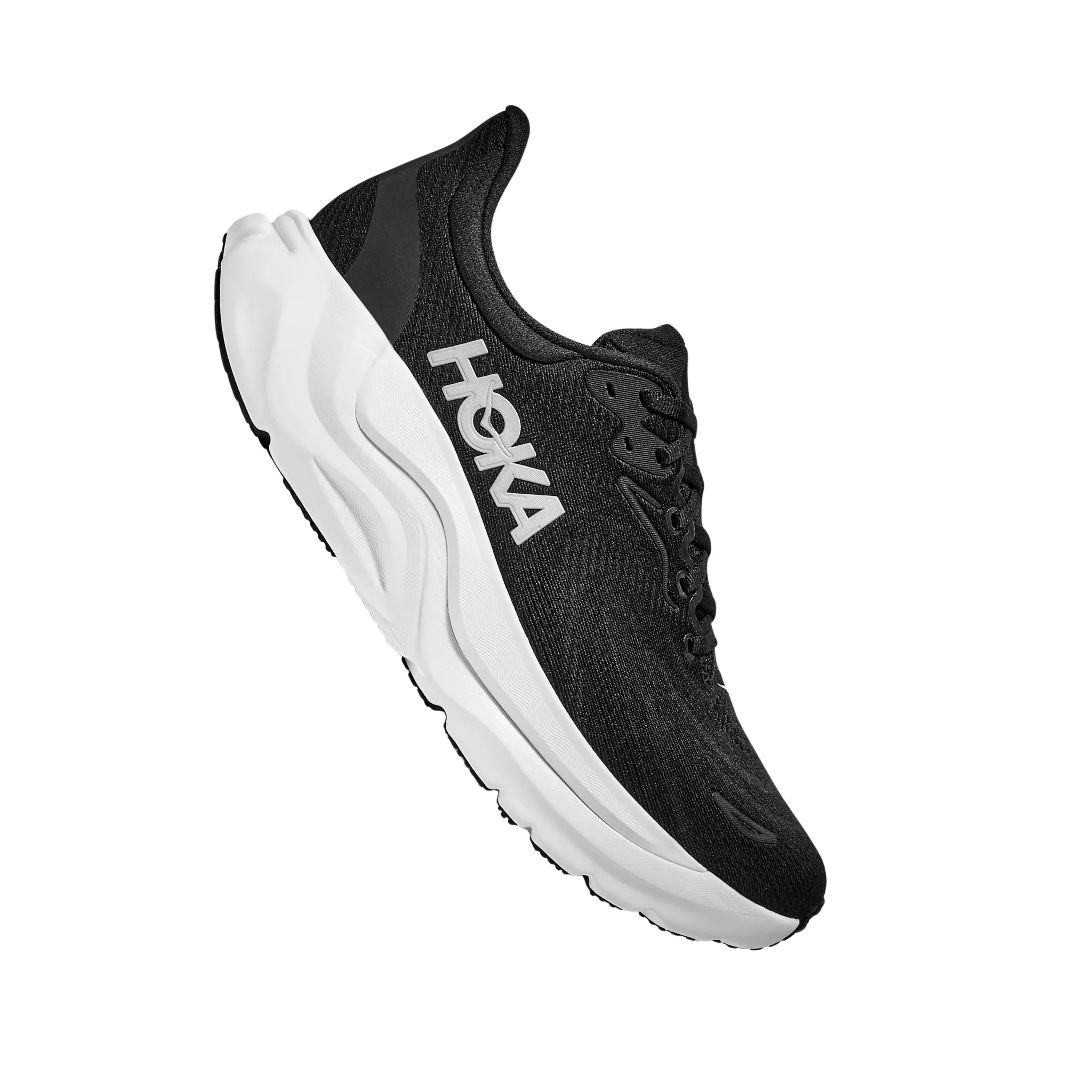 HOKA Women's Arahi 8 Everyday Running Shoes - Black/White
