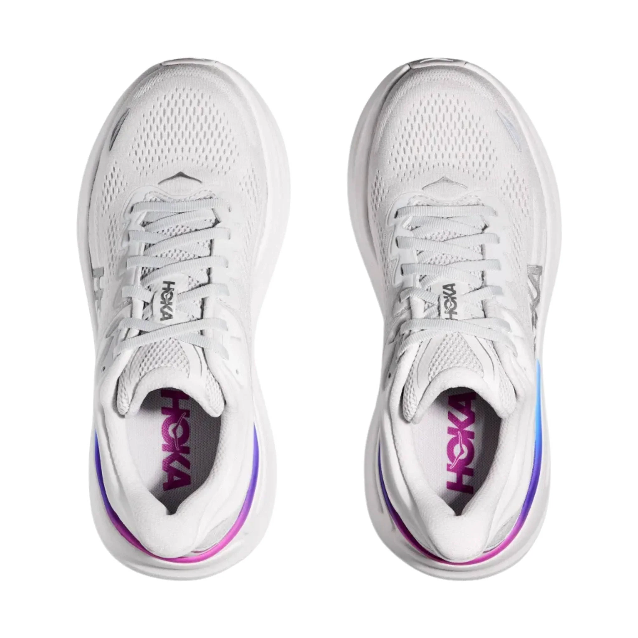 HOKA Women's Bondi 9 Running Shoes - Cosmic Grey/White - Image 3