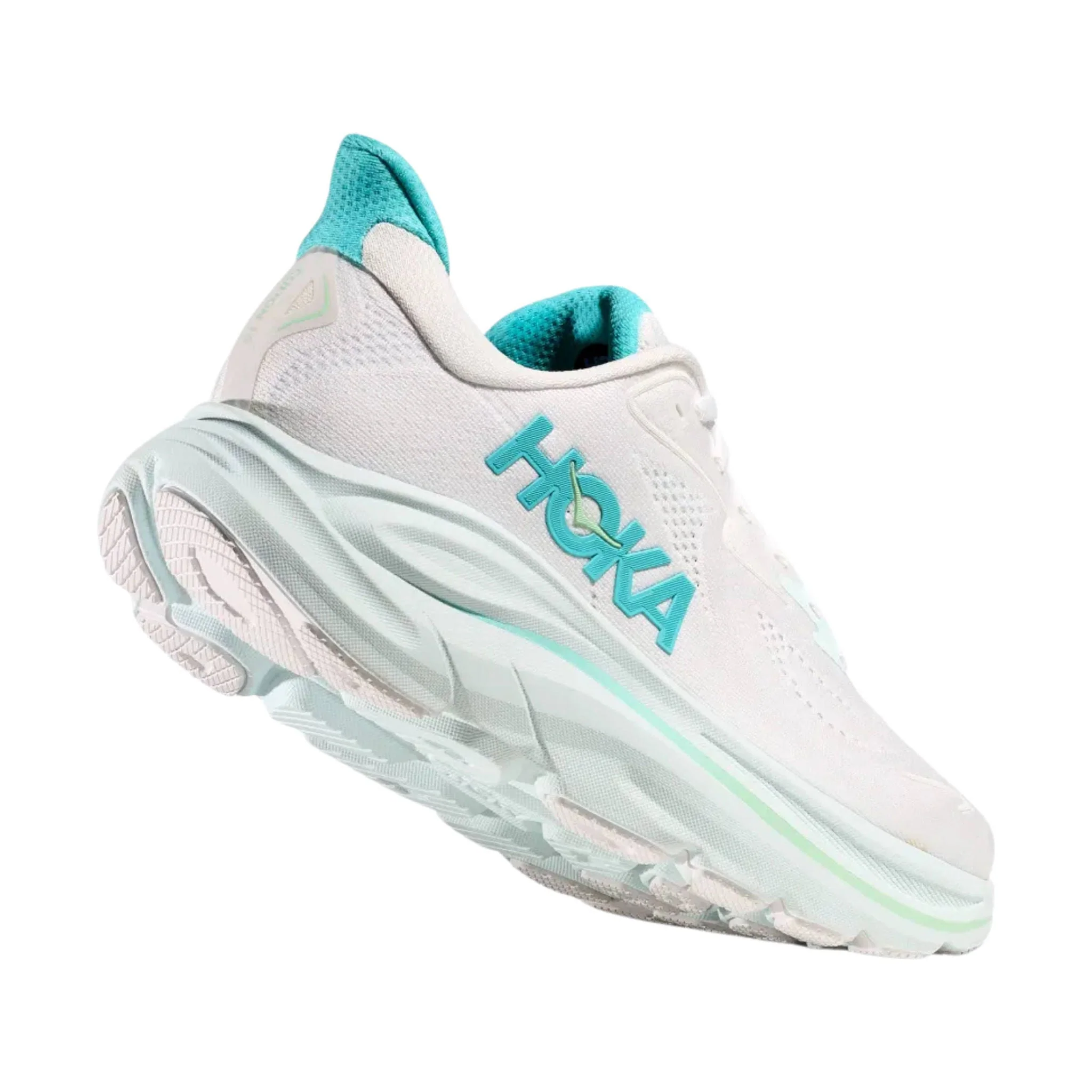 HOKA Women's Clifton 10 Running Shoes - White/ Cielo Blue - Image 5