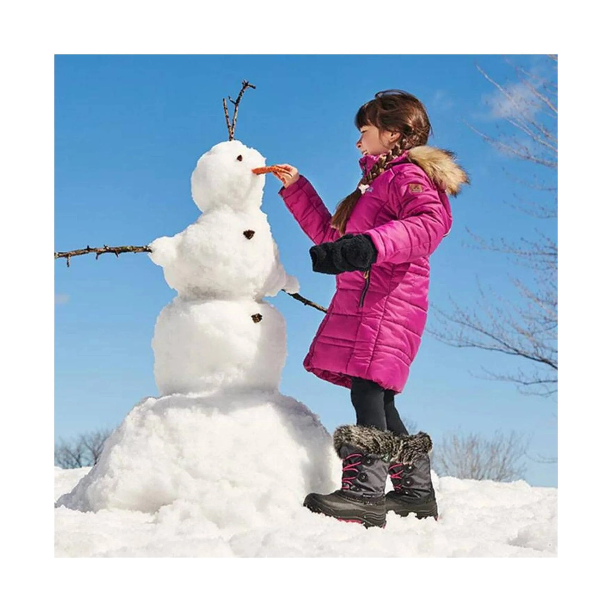 Kamik Big Kids' Powdery 3 Winter Boots - Charcoal - Image 5