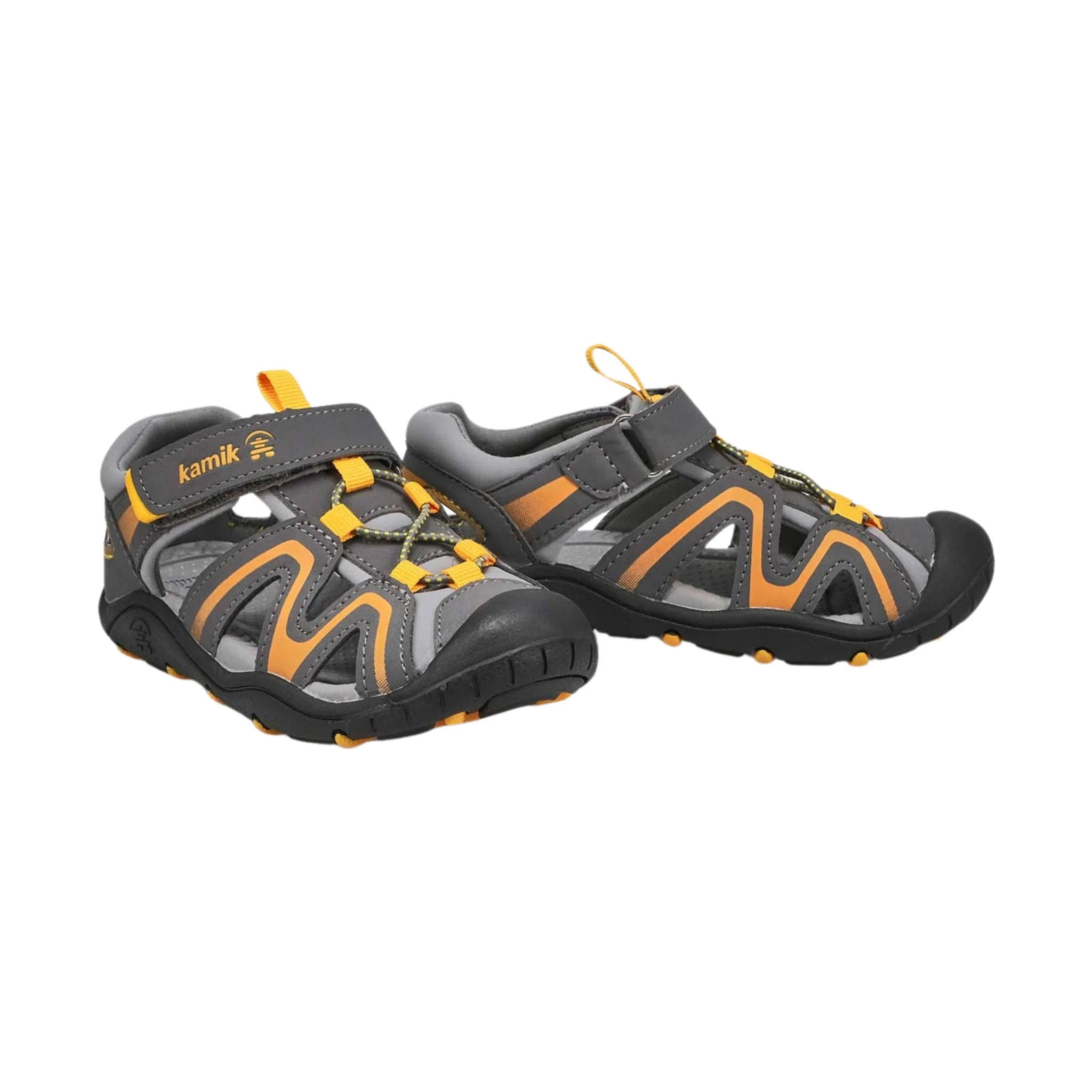 Kamik Kids' Kick Sandals - Grey/Orange - Image 2