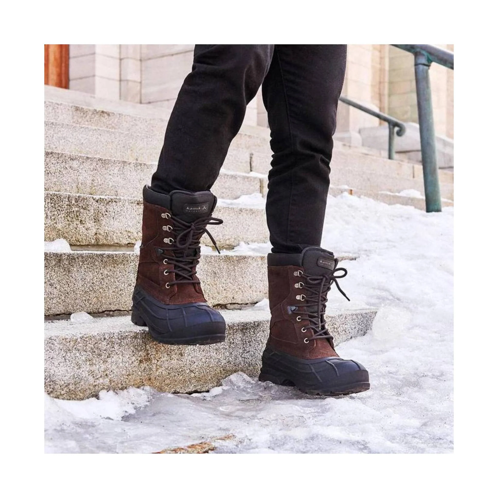 Kamik Men's Nation Plus Wide Winter Boots - Dark Brown - Image 5