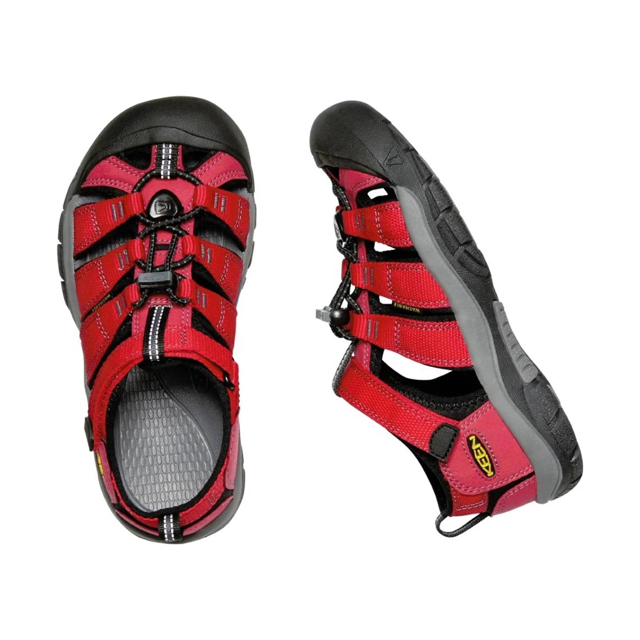 KEEN Big Kids' Newport H2 - Ribbon Red/Gargoyle - Image 2