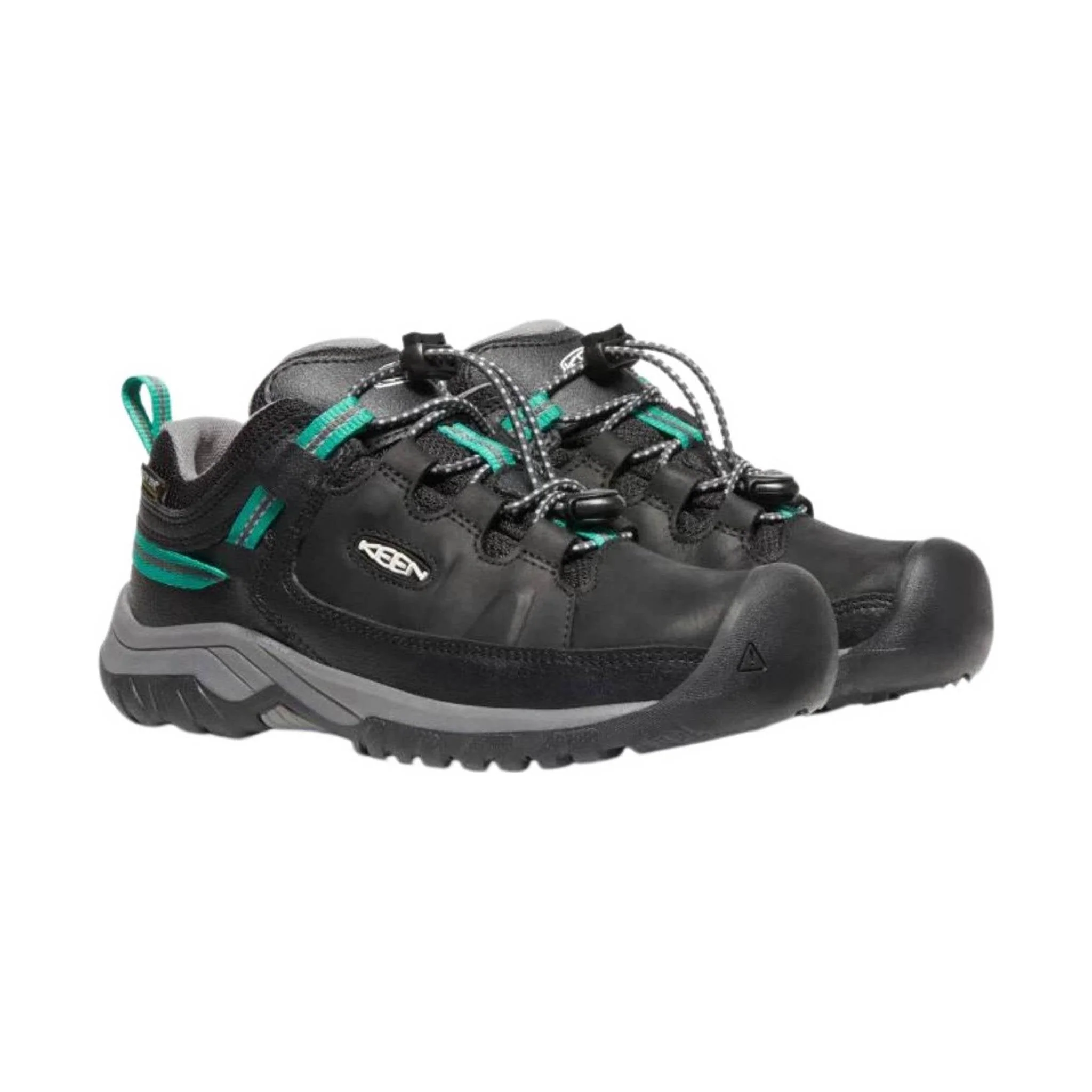KEEN Big Kids' Targhee Low - Black /Star White - Image 2