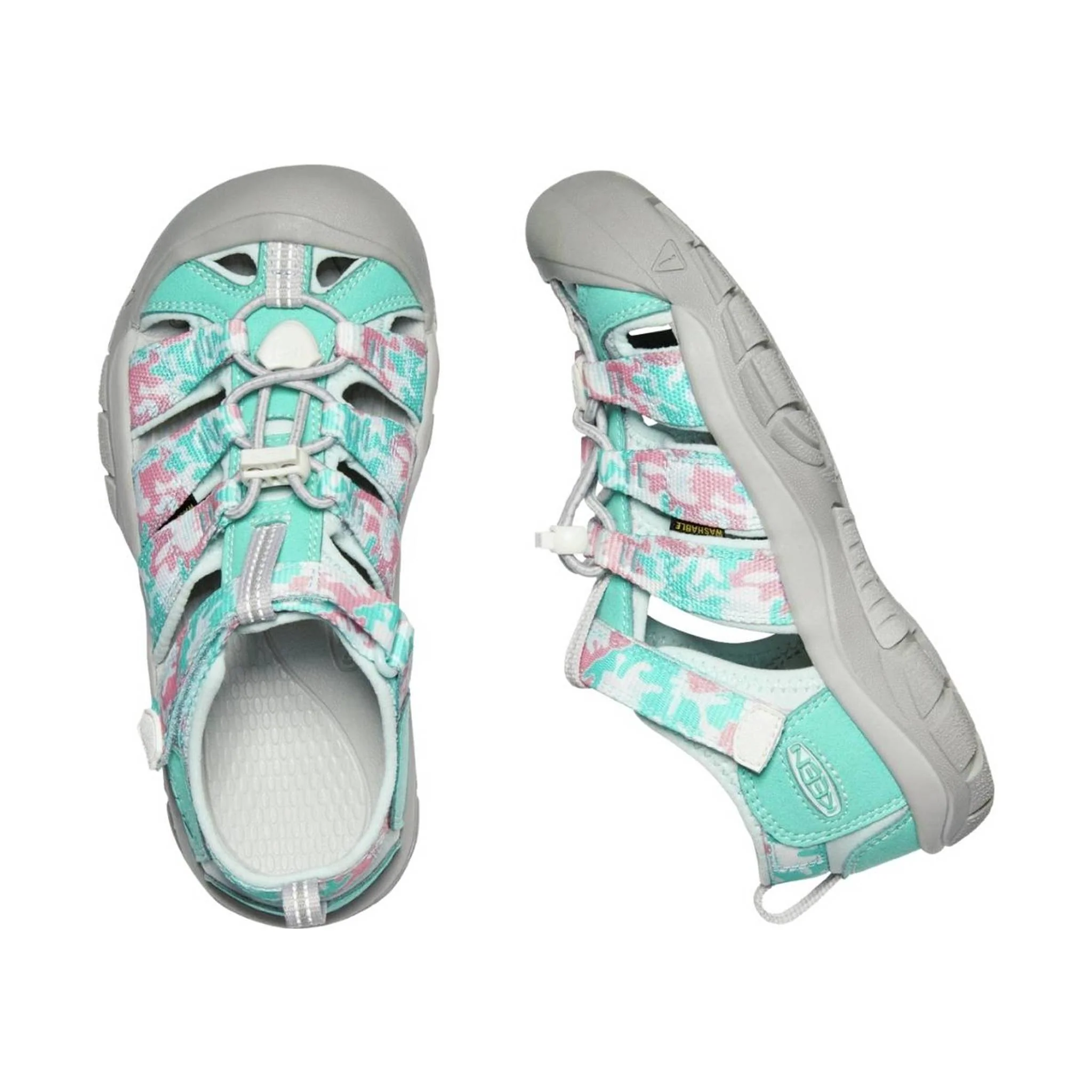 KEEN Little Kids' Newport H2 - Camo/Pink Icing - Image 2
