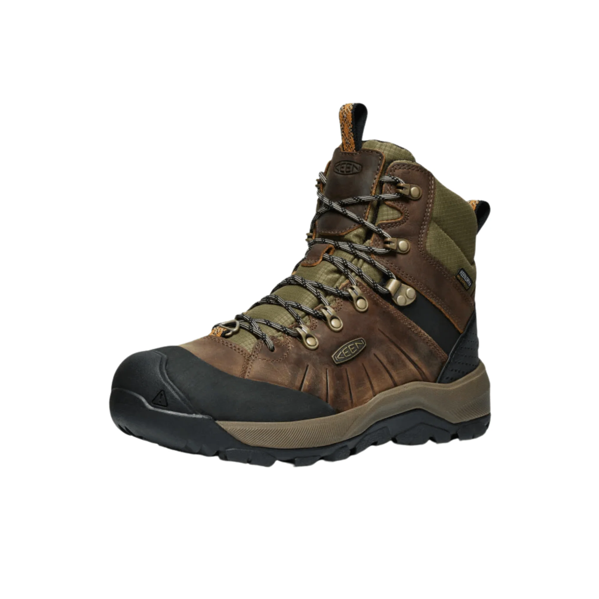 KEEN Men's Revel IV Polar Waterproof Winter Boots - Bison/Orange Pepper - Image 2