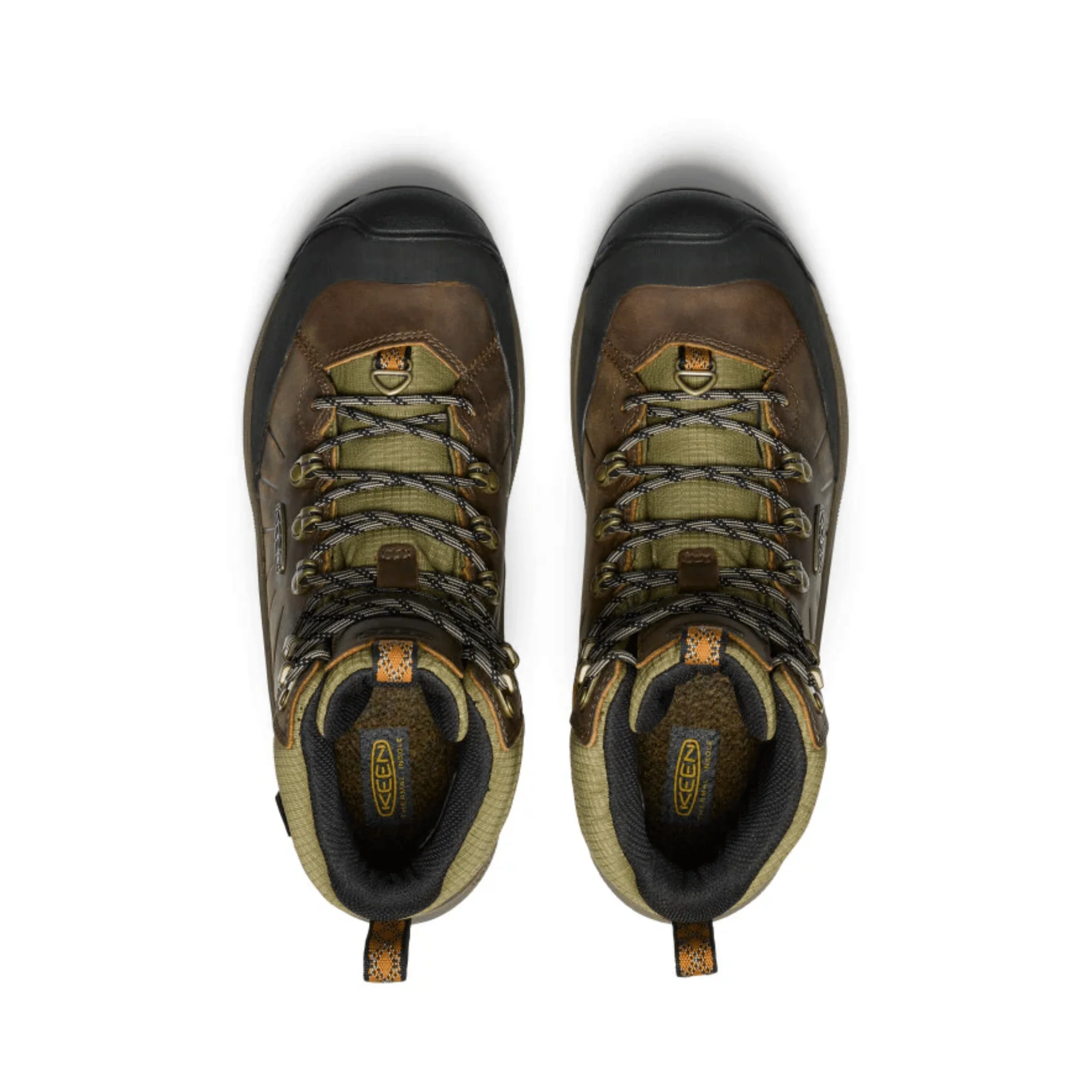 KEEN Men's Revel IV Polar Waterproof Winter Boots - Bison/Orange Pepper - Image 3