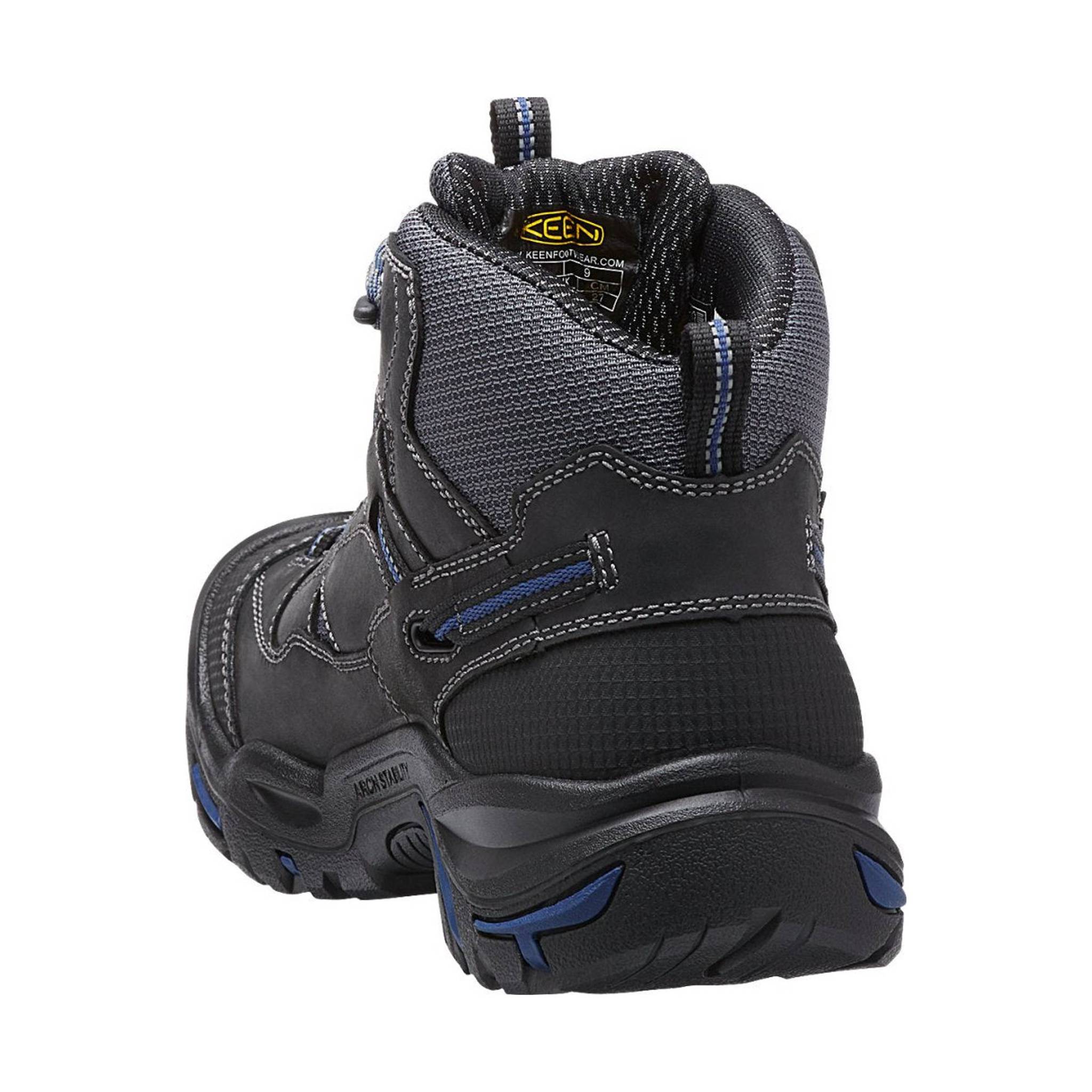 KEEN Utility Men's Braddock Mid Waterproof Soft Toe Boot - Raven/Estate Blue - Image 3
