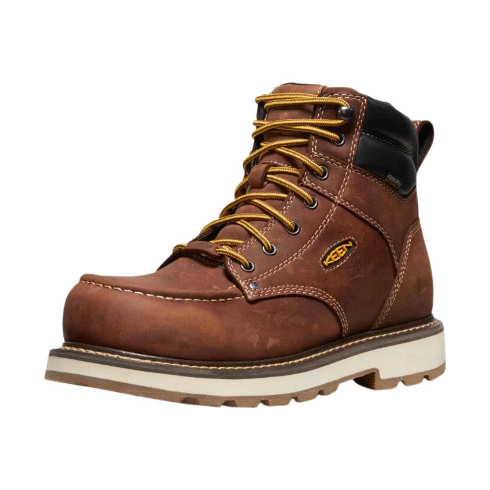 KEEN Utility Men's Cincinnati 6 Inch Waterproof 90 Degree Carbon Fiber Toe Heel Work Boot - Brown - Image 2