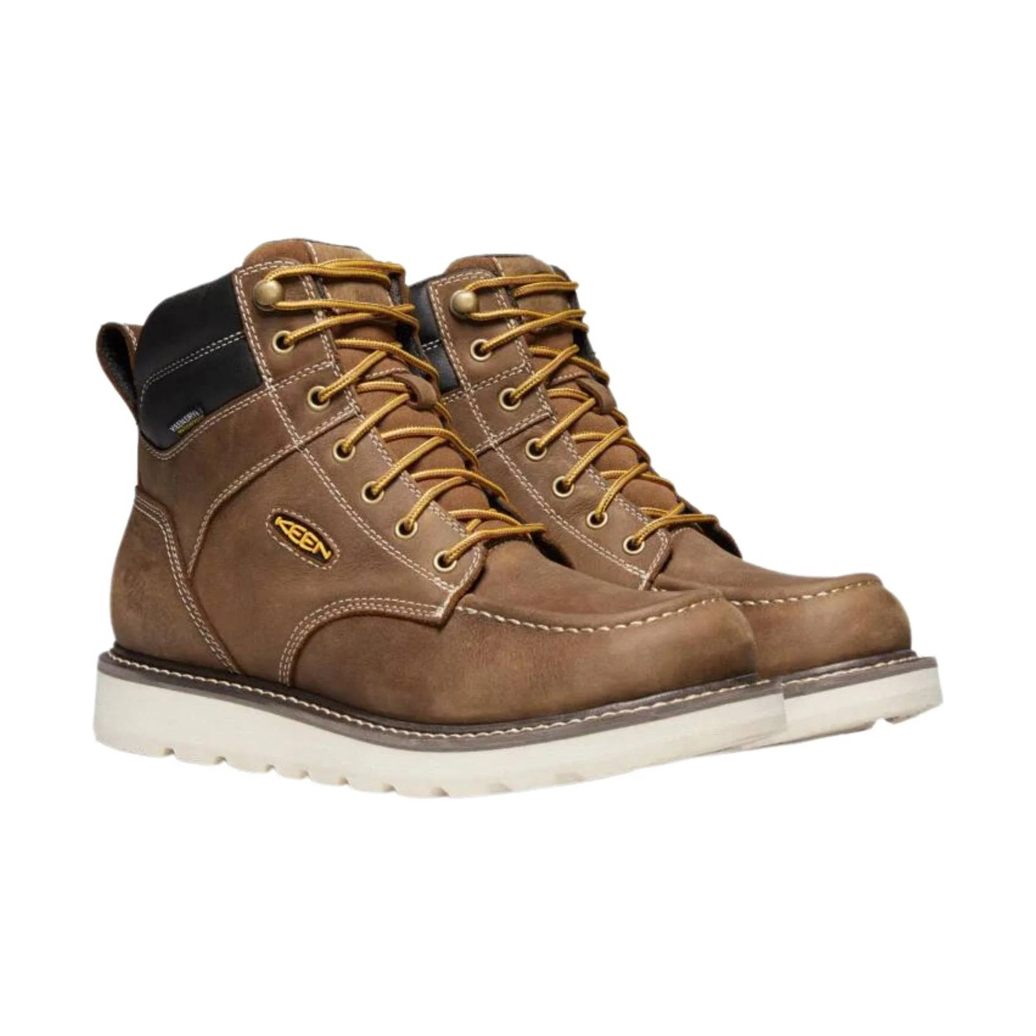 KEEN Utility Men's Cincinnati 6 Inch Waterproof Soft Toe Work Boot - Belgian/Sandshell - Image 2