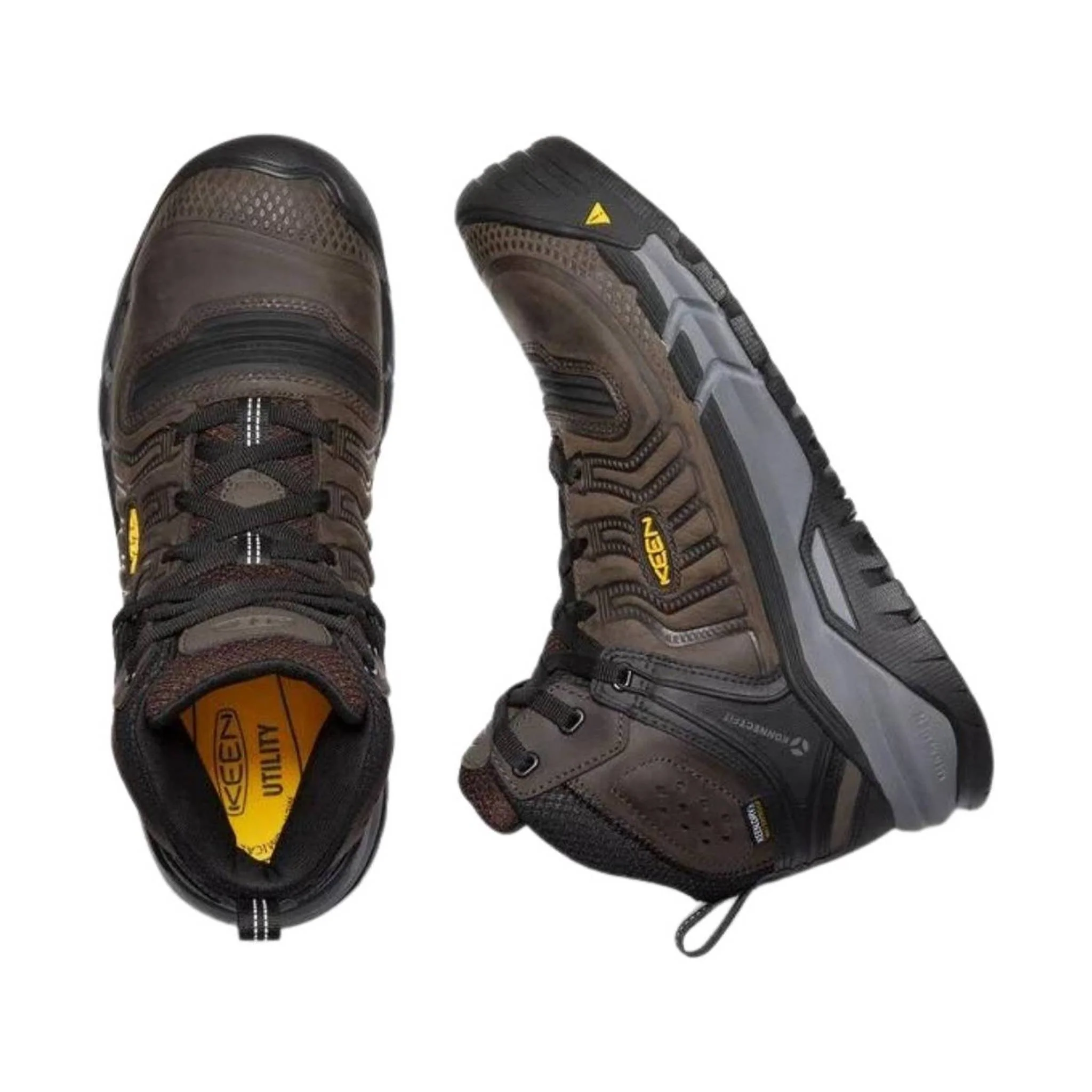 KEEN Utility Men's Kansas City Mid Carbon-Fiber Toe Work Boot - Brown/Black - Image 2
