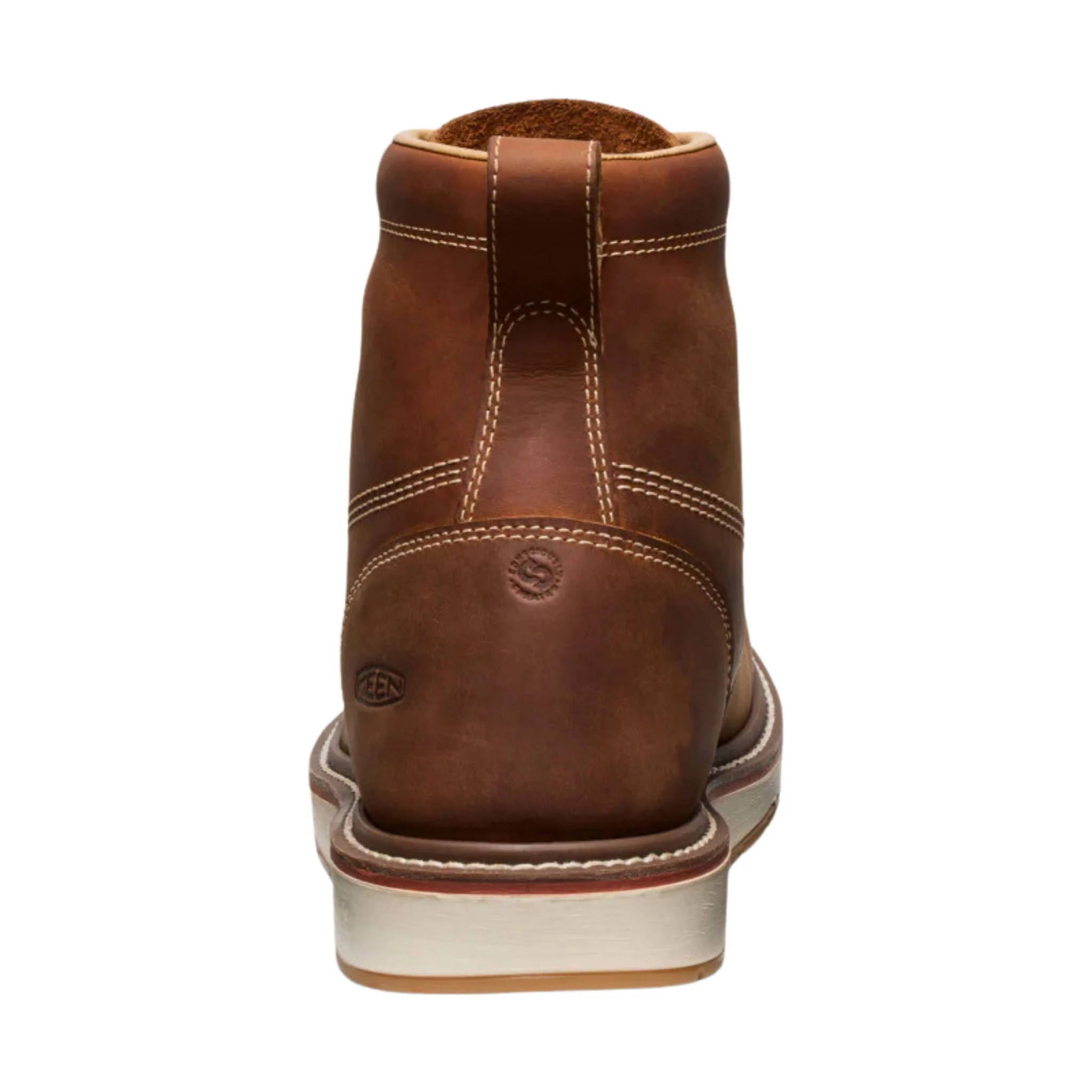 KEEN Utility Men's Liberty 6 Inch Soft Toe Work Boots - Leather Brown/Birch - Image 4
