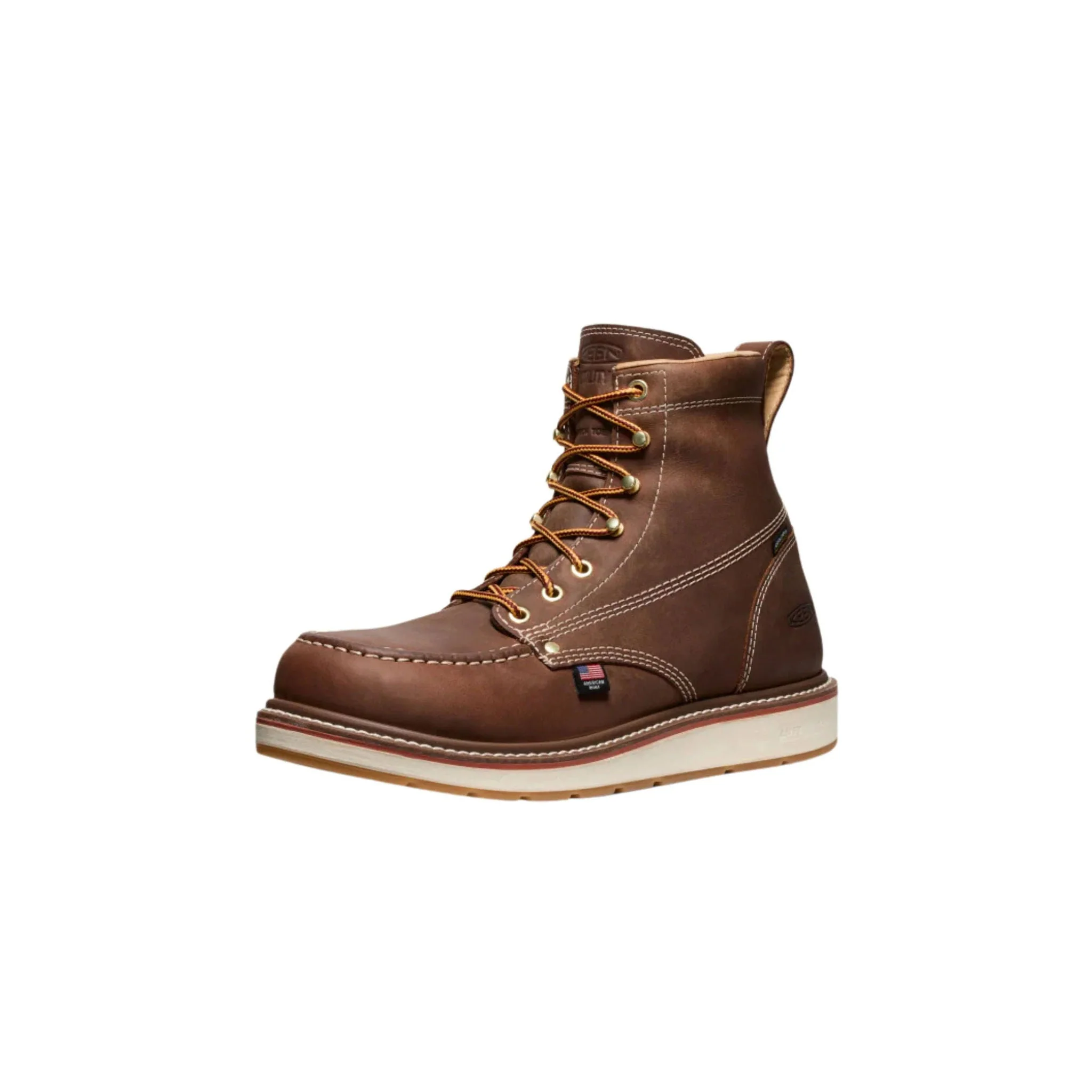 KEEN Utility Men's Liberty 6 Inch Waterproof Carbon Toe Work Boots - Chestnut/Gum - Image 2