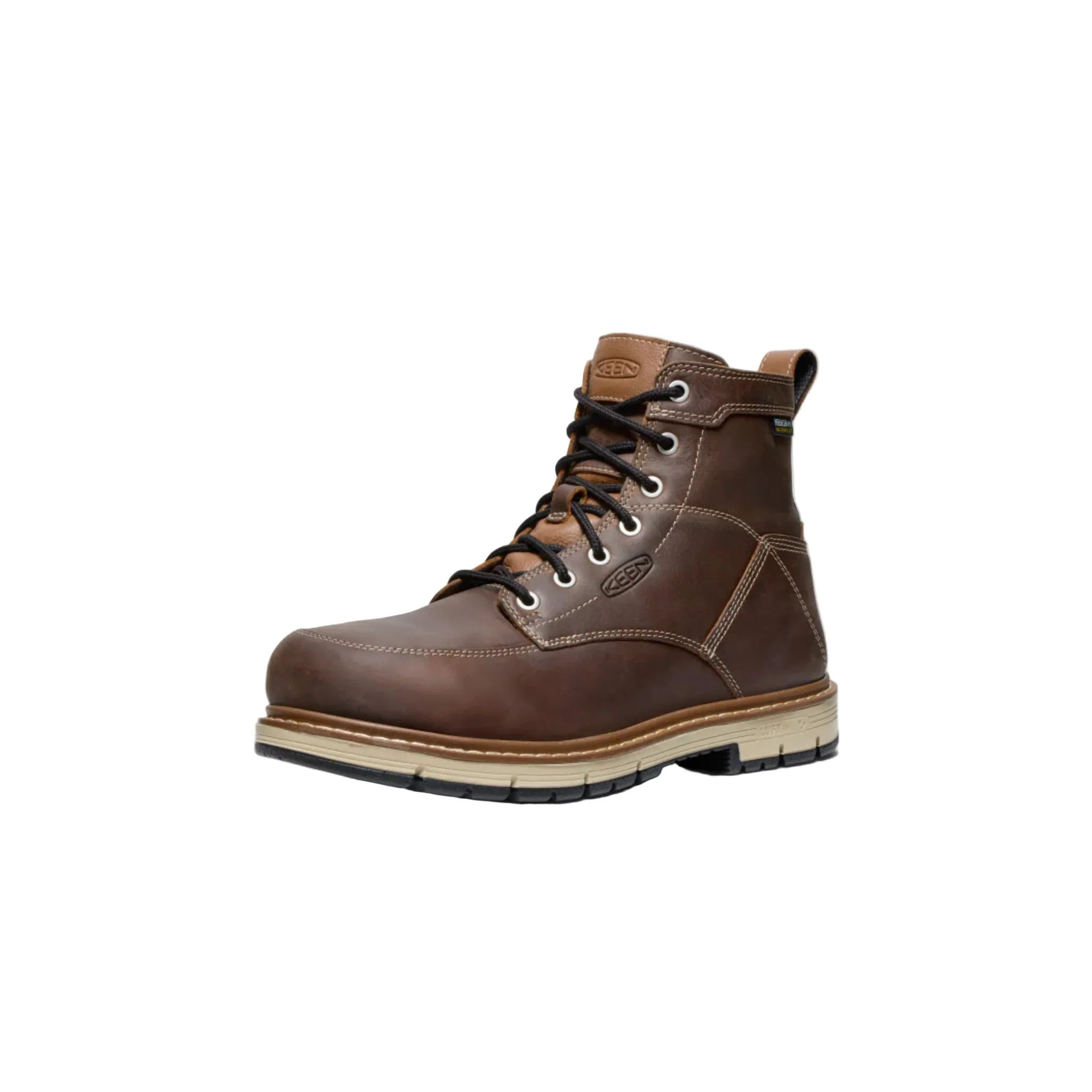 KEEN Utility Men's San Jose 6 Inch Waterproof 90 Degree Heel Aluminum Toe Work Boot - Bison/Black - Image 2