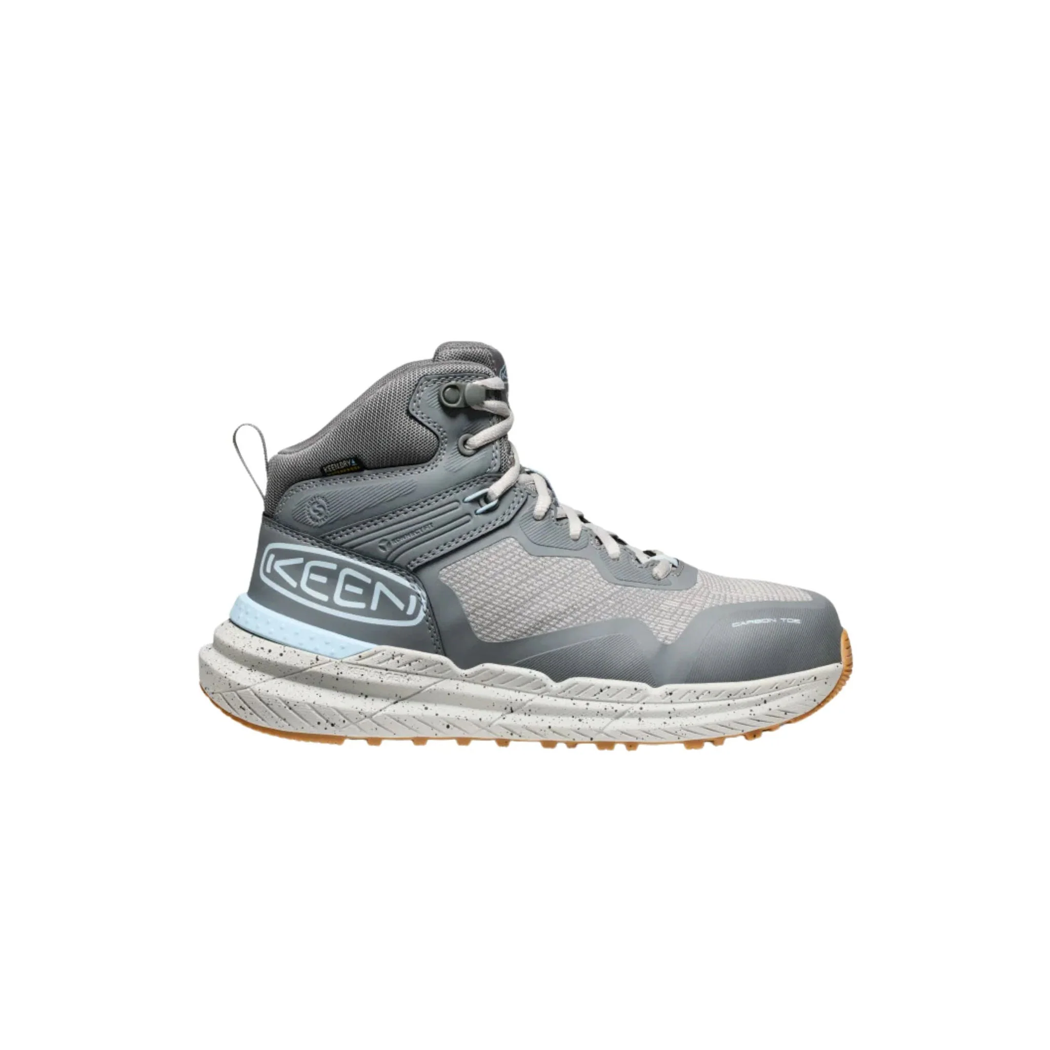 KEEN Utility Women's Synchro Waterproof Mid Carbon Toe Work Boots - Steel Grey/Gum