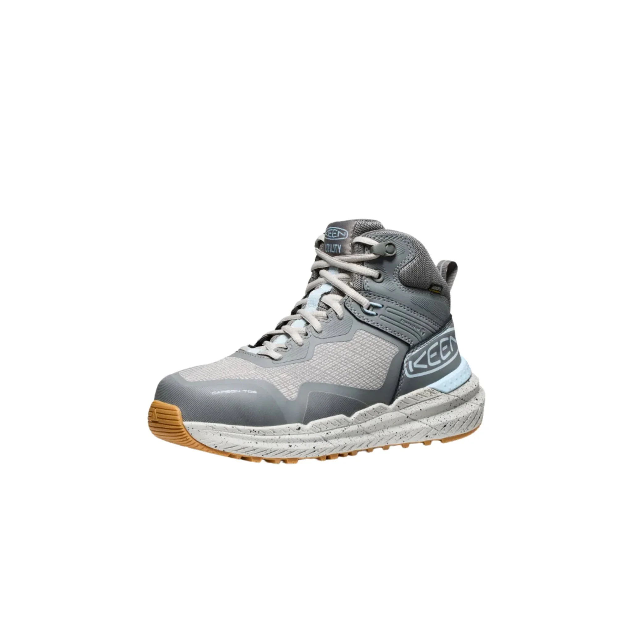 KEEN Utility Women's Synchro Waterproof Mid Carbon Toe Work Boots - Steel Grey/Gum - Image 2