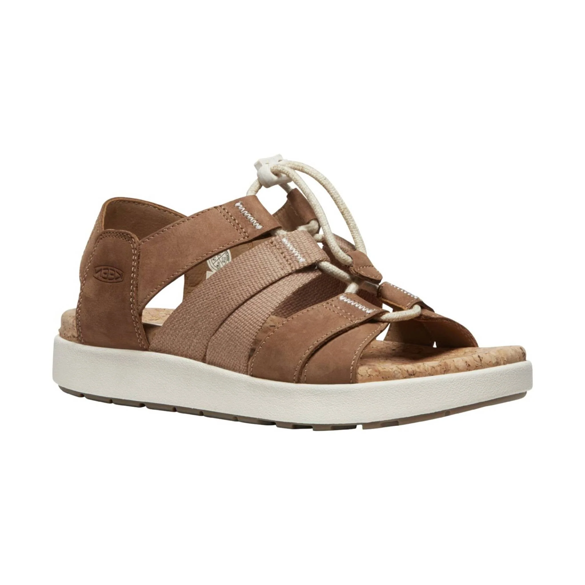 KEEN Women's Elle Mixed Strap Sandal - Toasted Coconut/Birch - Image 2