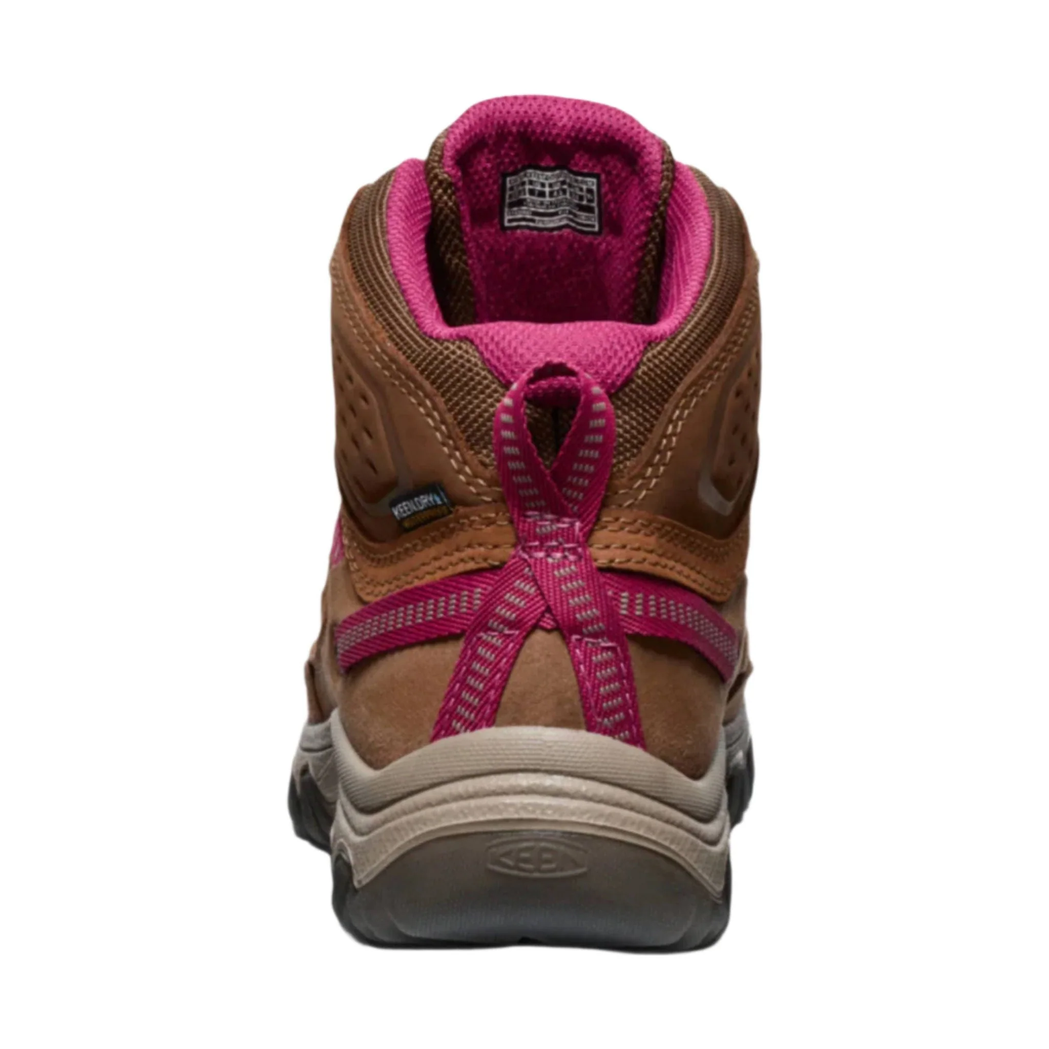 KEEN Women's Targhee IV Mid Waterproof Hiking Boot - Bison/Beaujolais - Image 4