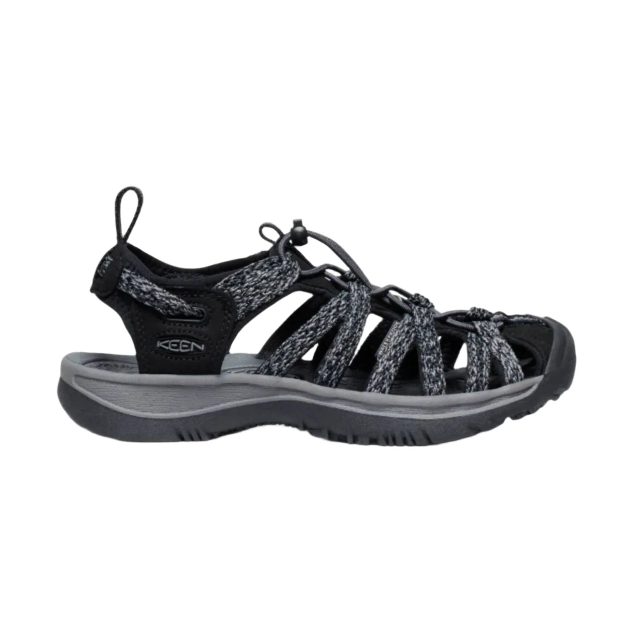 KEEN Women's Whisper Sandal - Black/Steel Grey