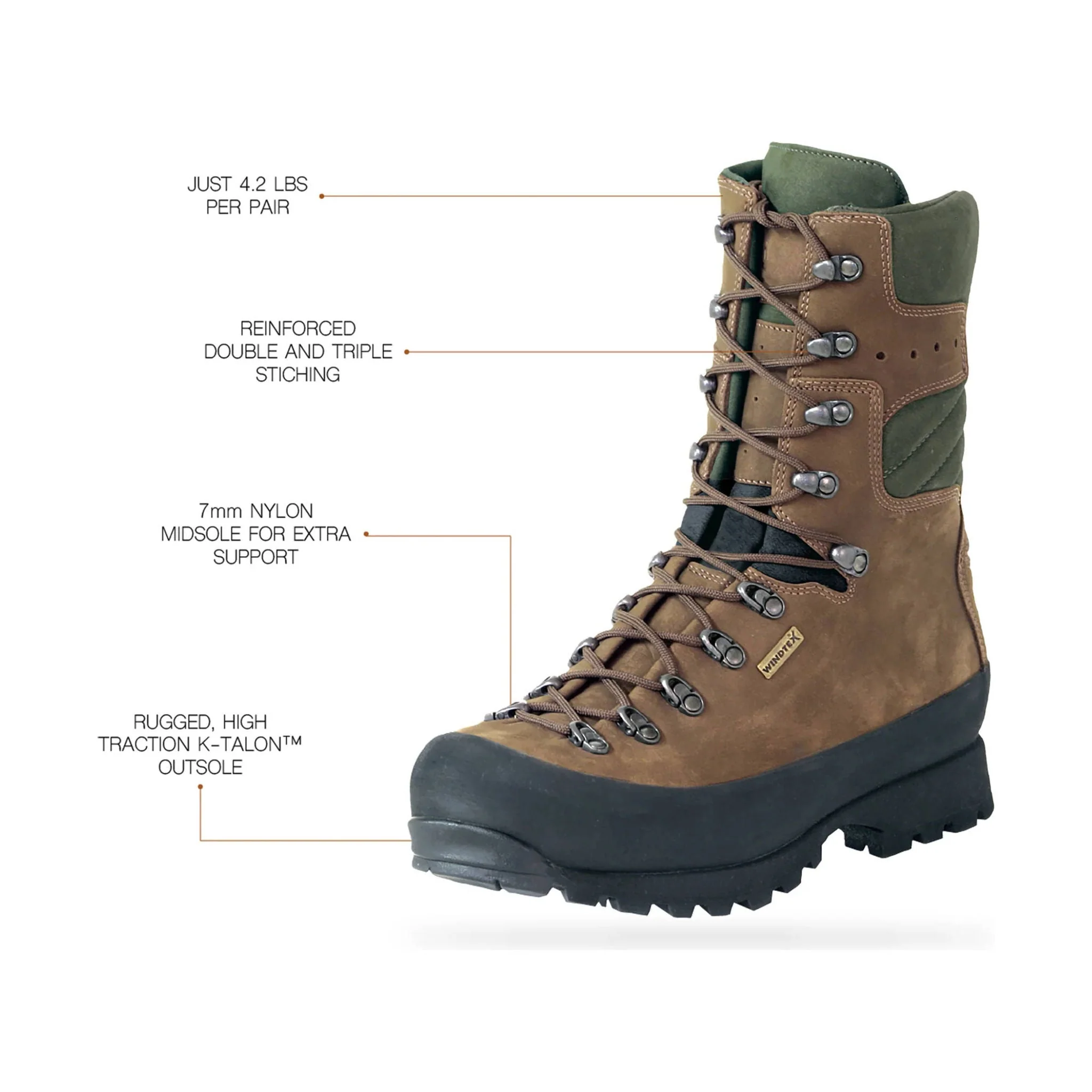 Kenetrek Men's Mountain Extreme 400 Boots - Brown - Image 2