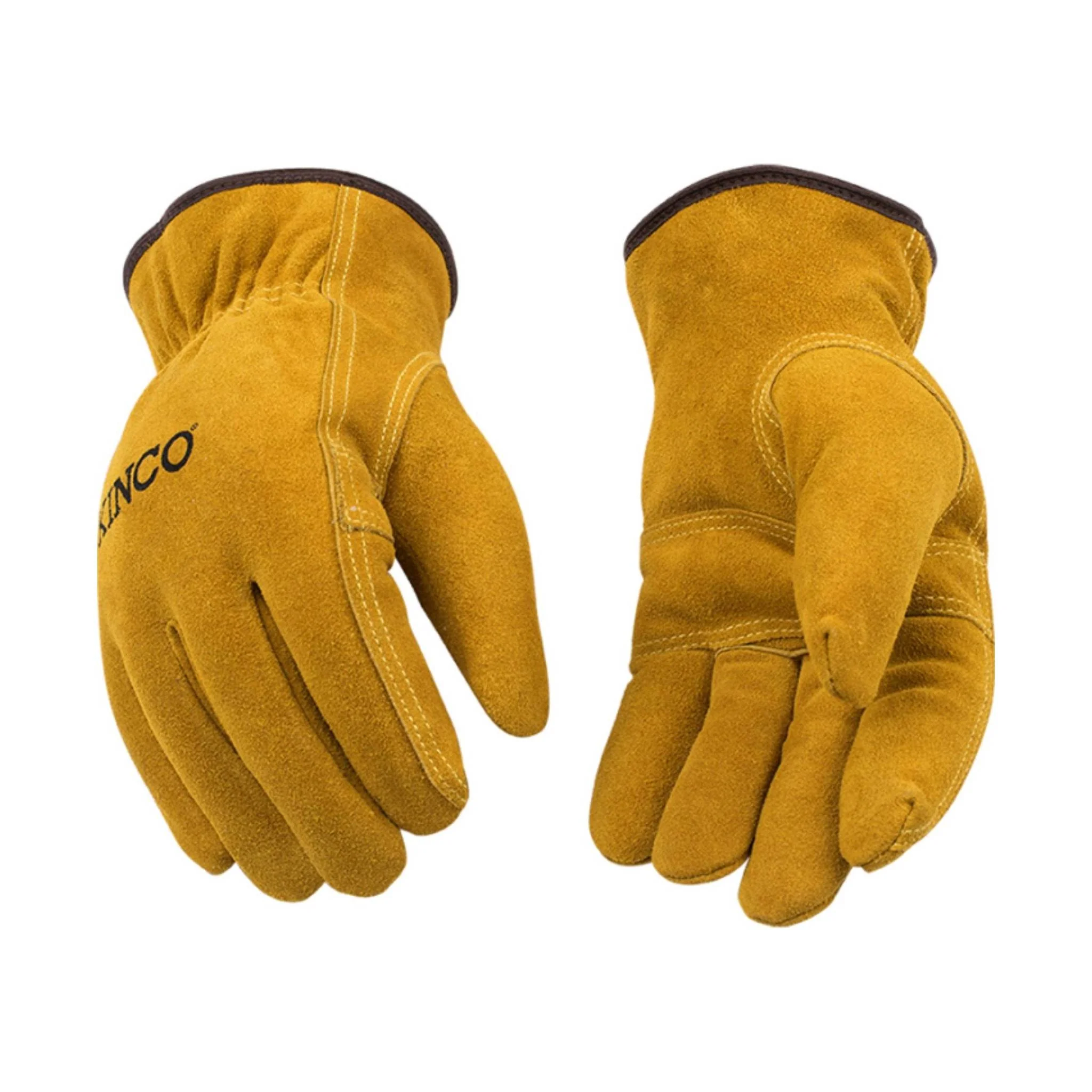Kinco Men's Lined Suede Cowhide Driver Gloves - Golden - Image 2