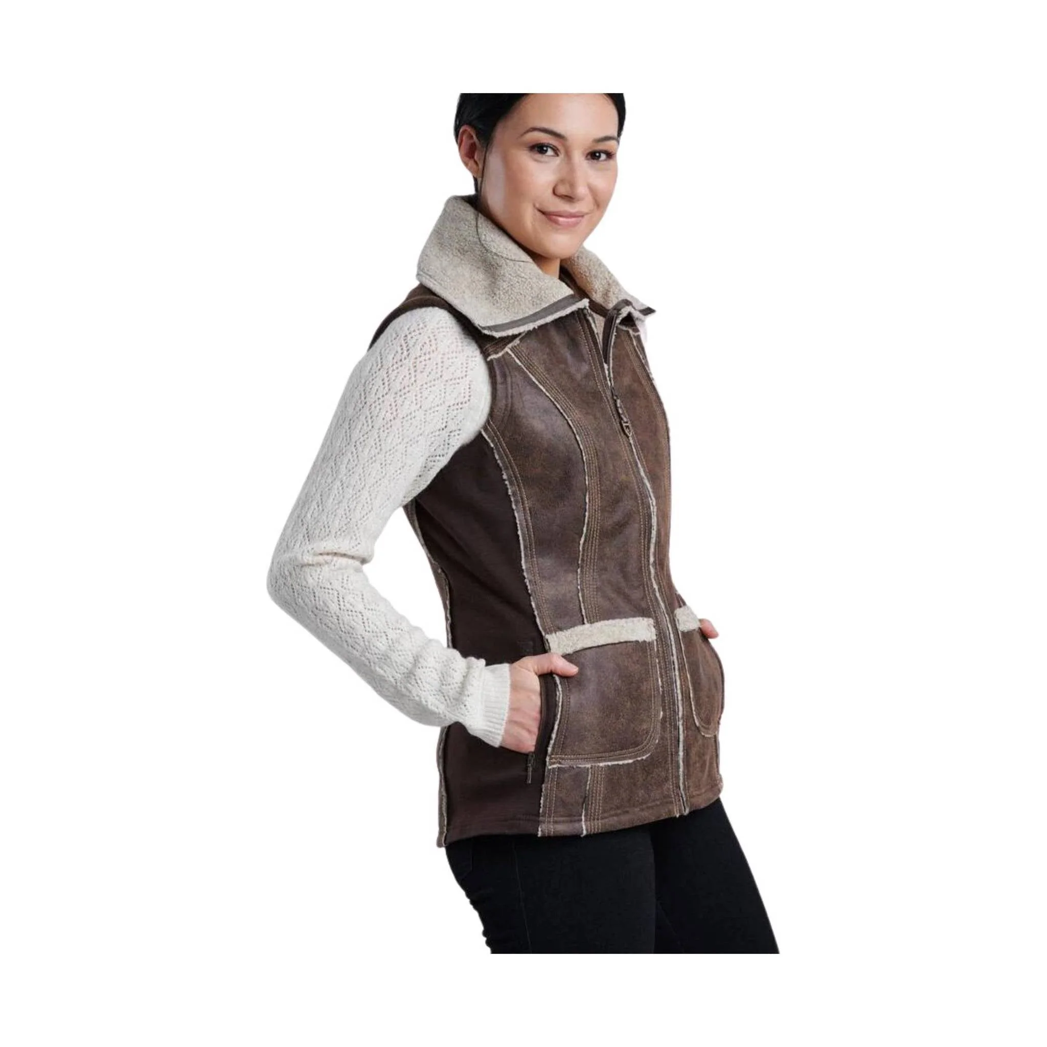 Kuhl Women's Dani Sherpa Vest - Oak - Image 2