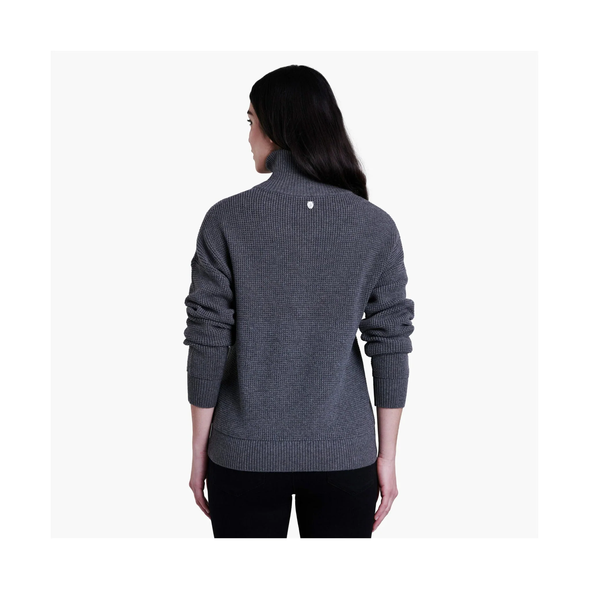 Kuhl Women's Norda Quarter Zip Sweater - Charcoal - Image 3