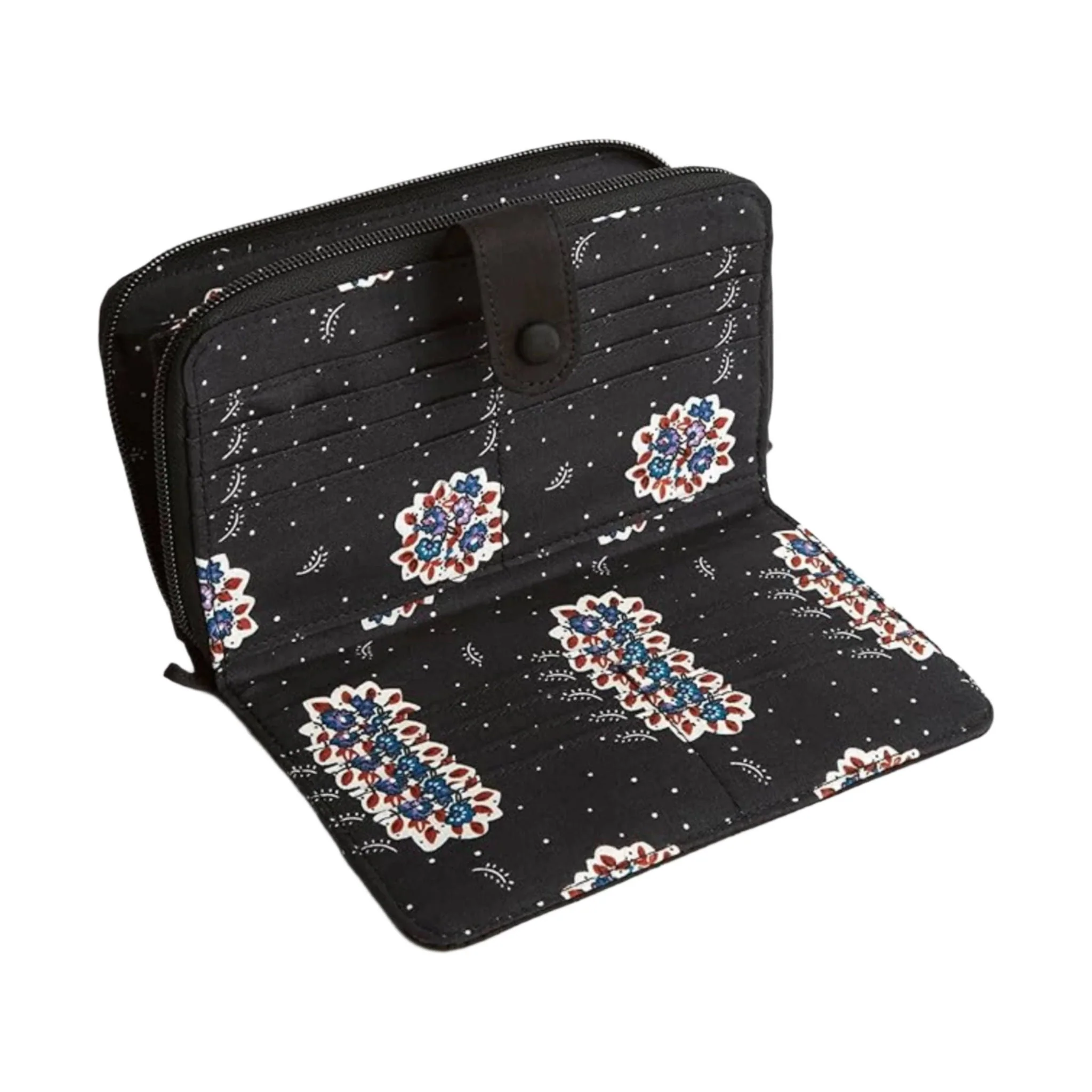 Large Tab Vera Bradley Cotton Large Tab Wallet - Moonless Night - Image 3