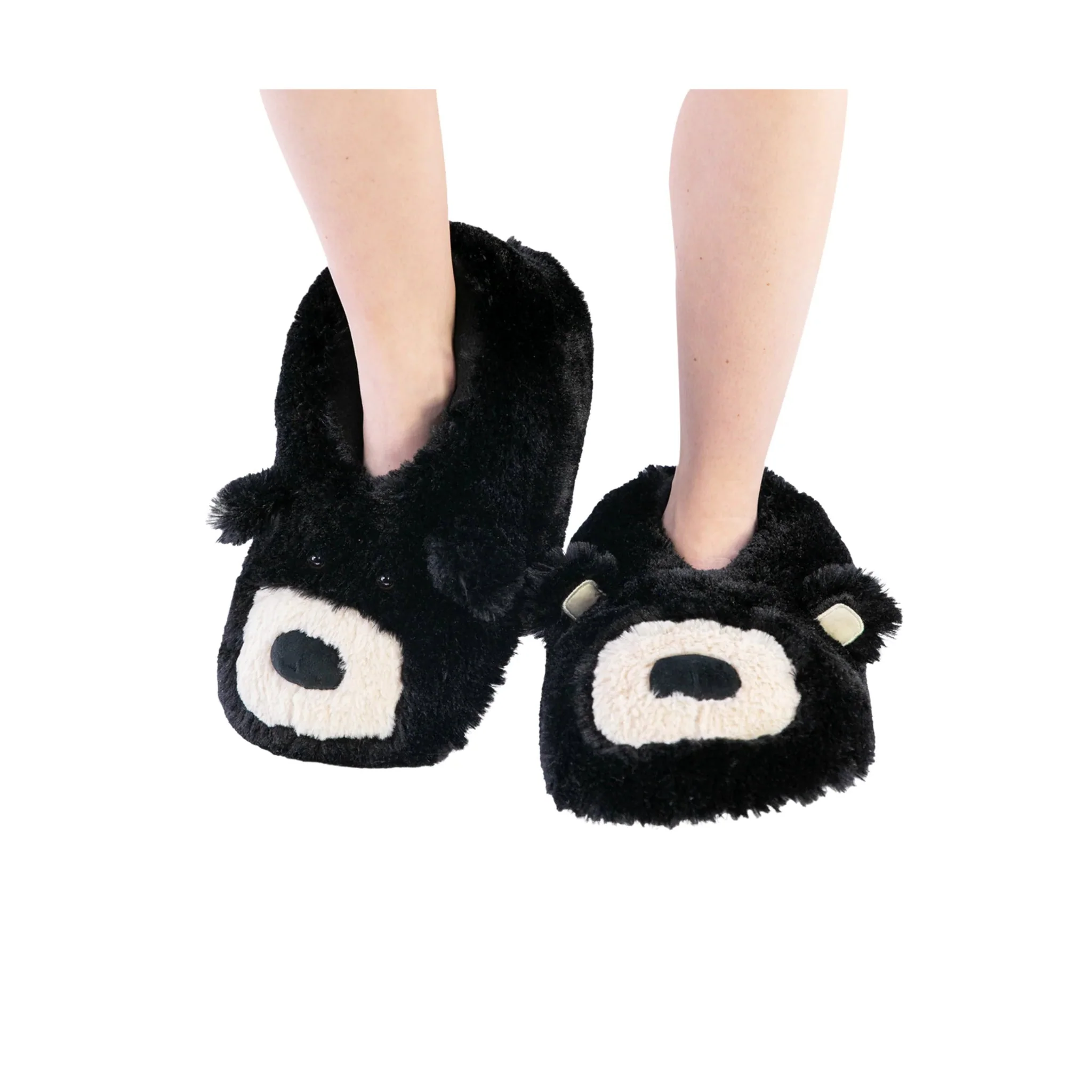 Lazy One Bear Critter Slippers - Black
