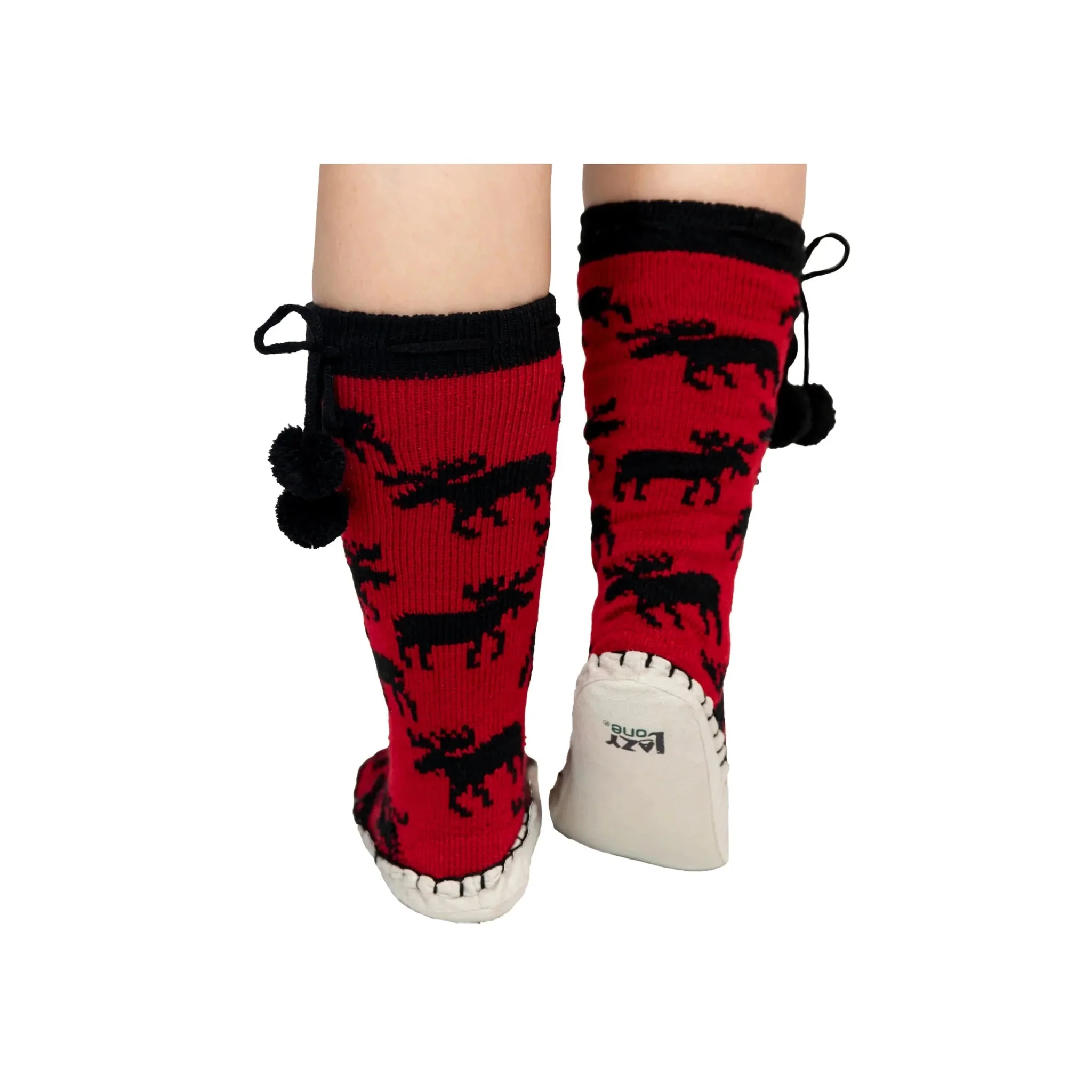 Lazy One Mukluk Slippers - Red/Black - Image 2