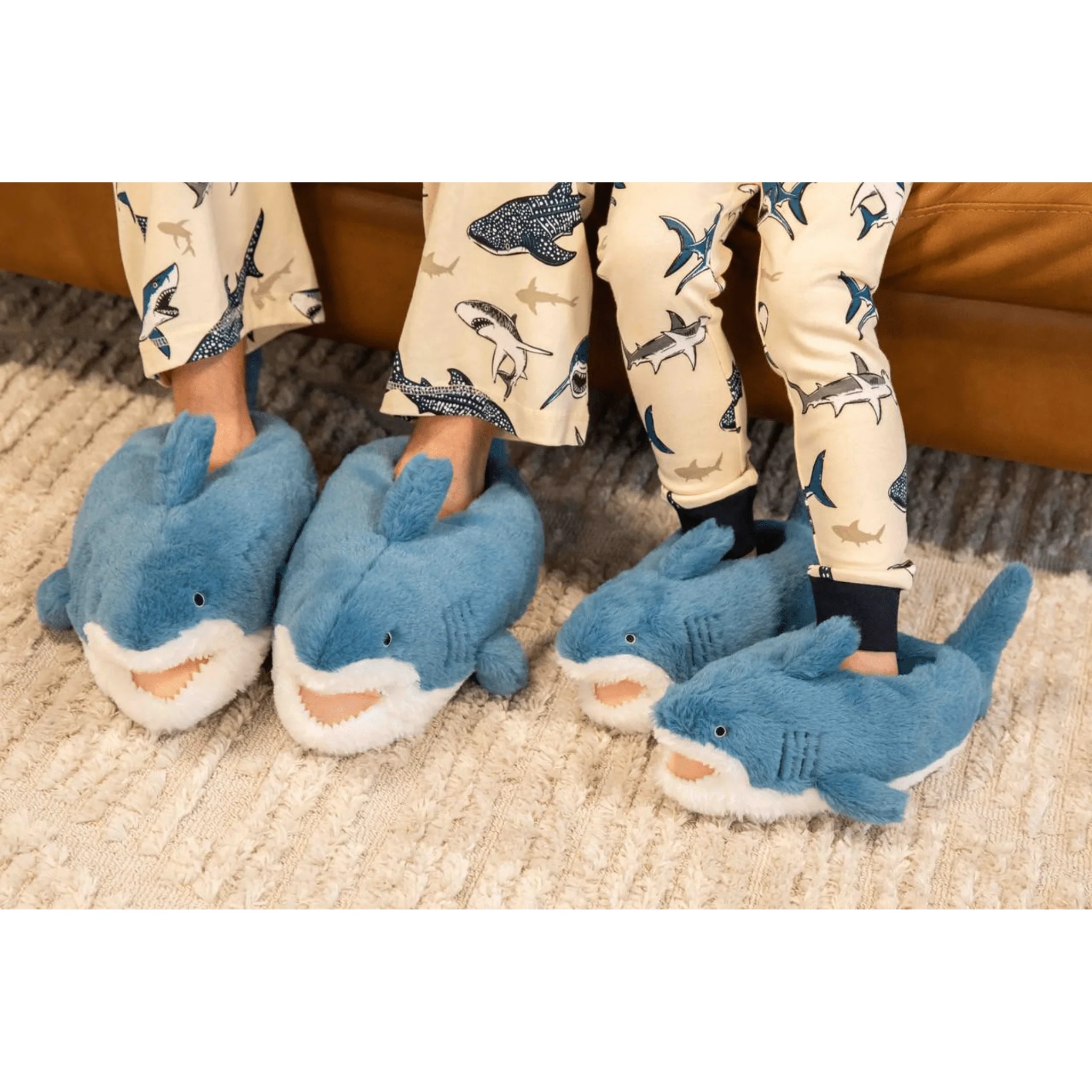 Lazy One Shark Slippers - Blue - Image 3