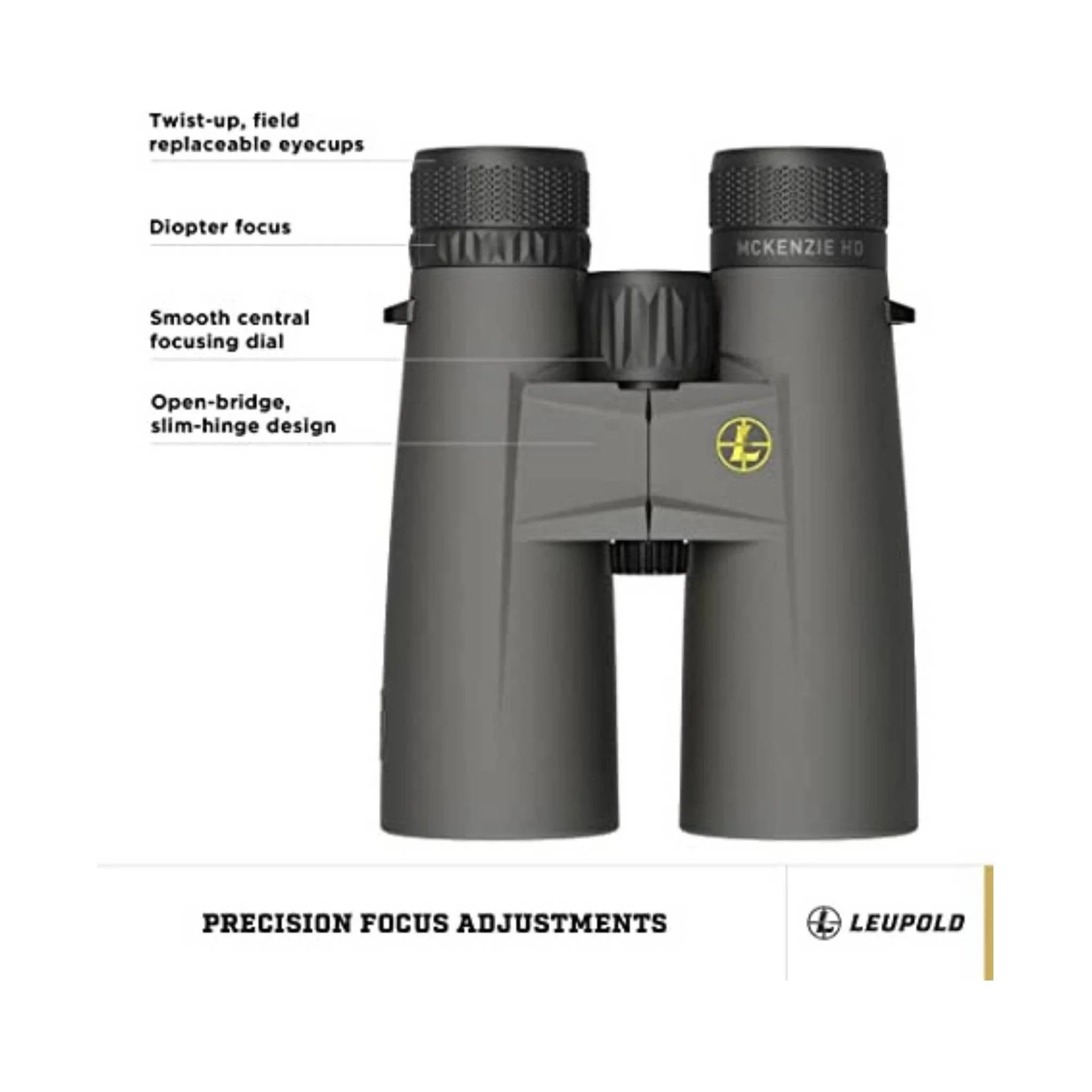 Leupold McKenzie Binouculars 10x42 - Grey - Image 3