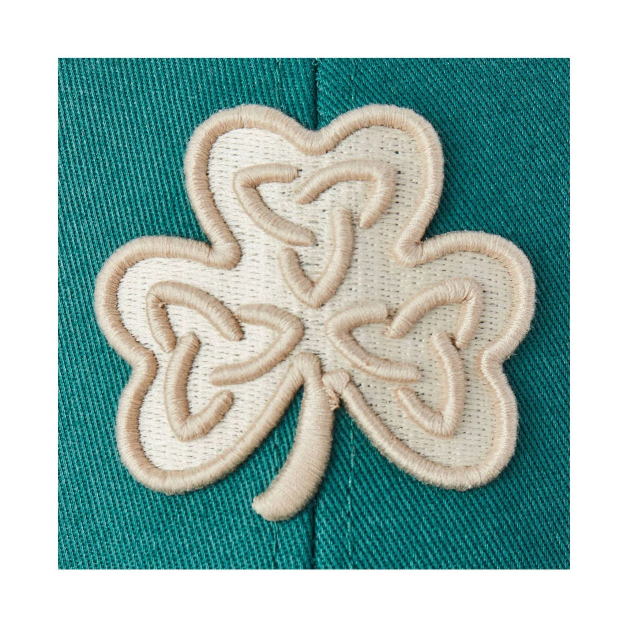 Life Is Good Adult Clean Celtic Clover Trucker Hat - Spruce Green - Image 3