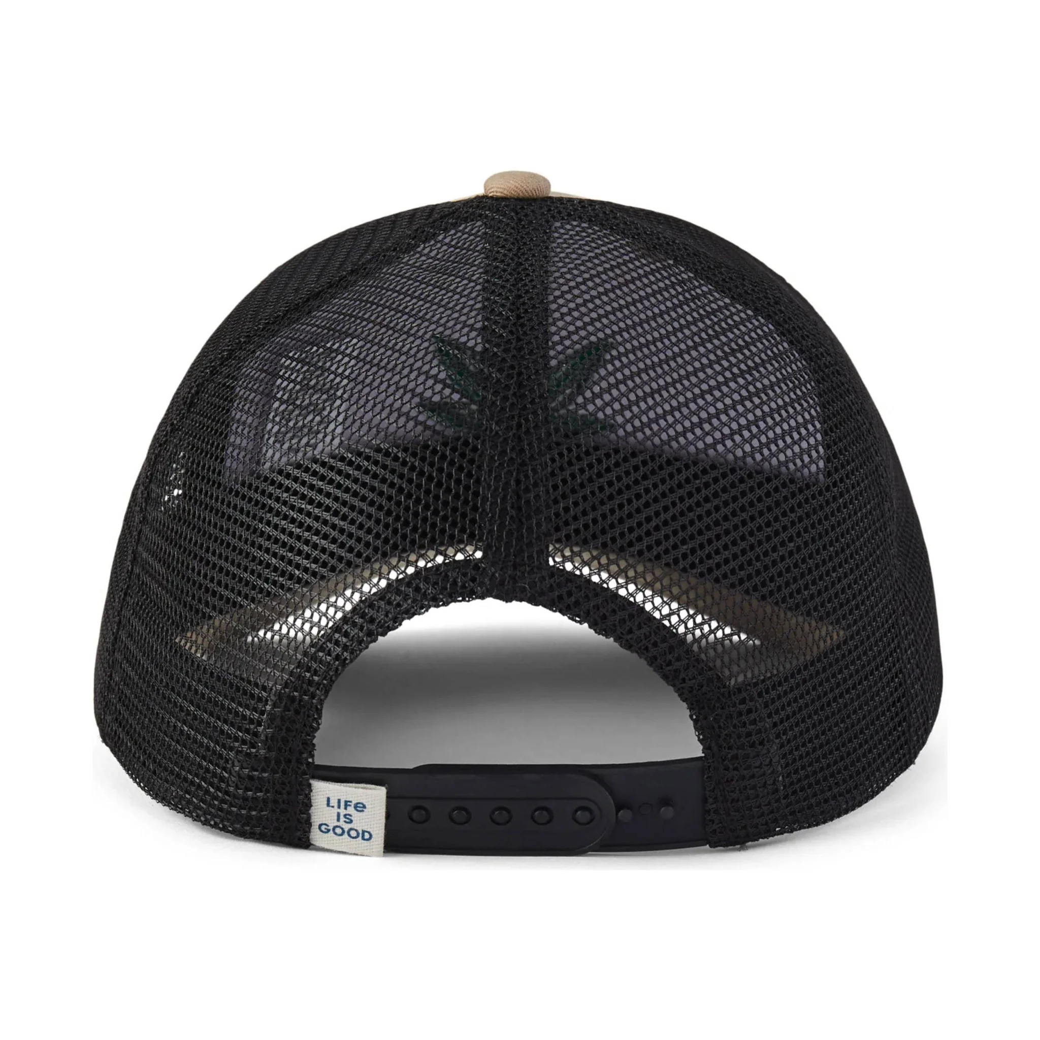 Life Is Good Cannabis Trucker Hat - Tan - Image 2