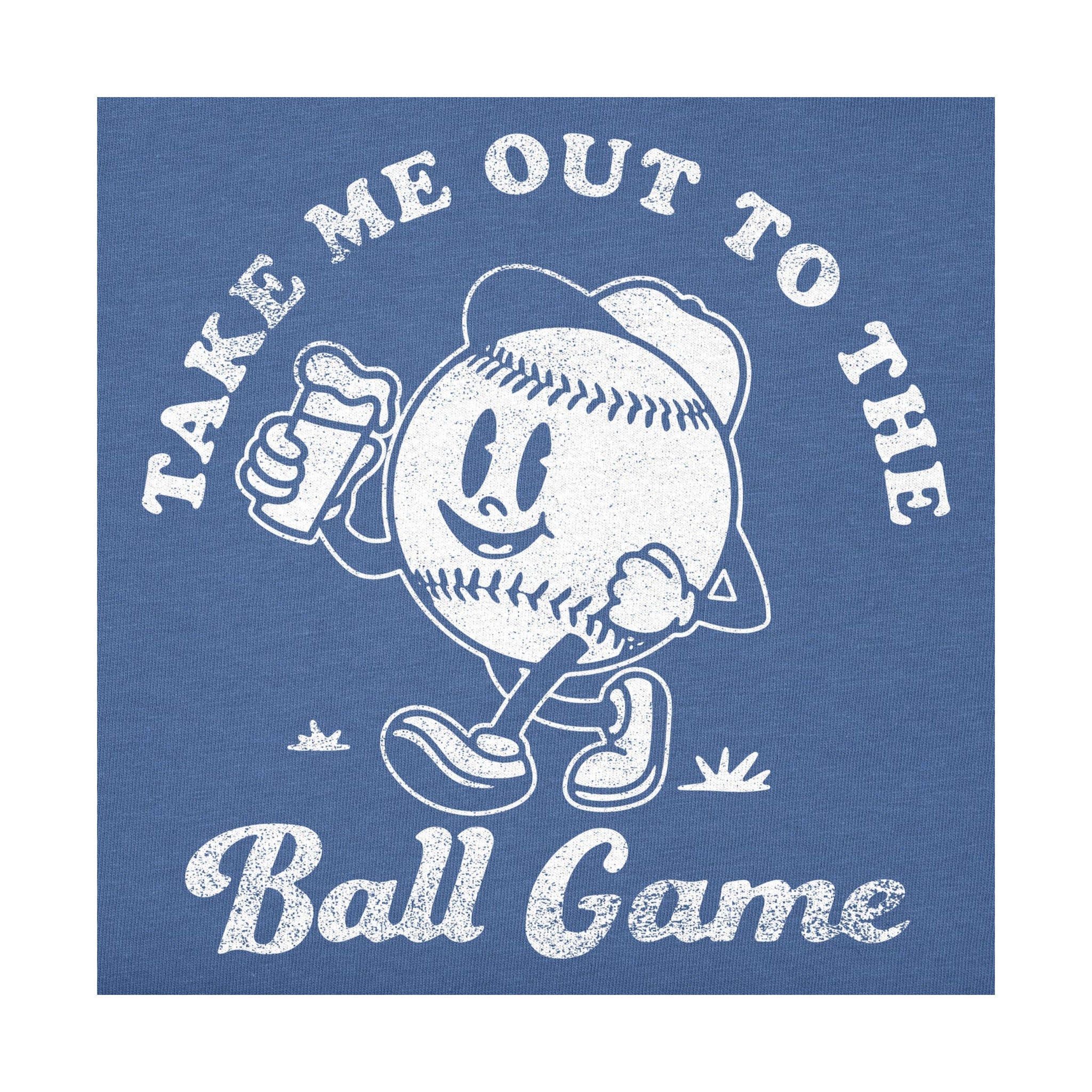 Life Is Good Men's Ball Game With Beer Short Sleeve Crusher Tee - Vintage Blue - Image 2