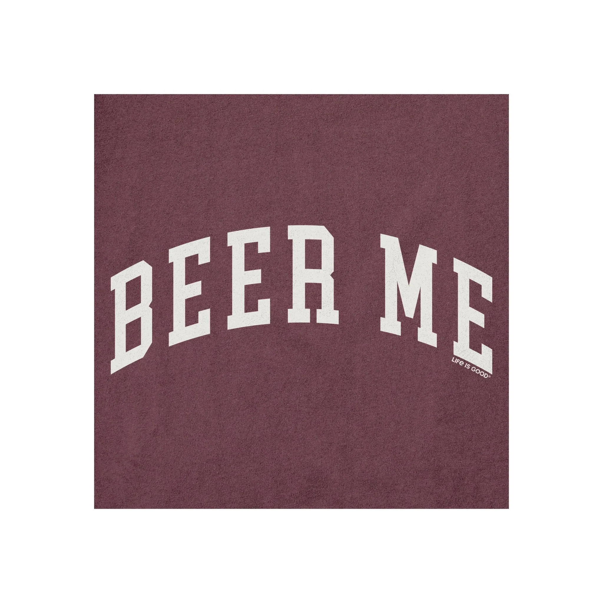 Life Is Good Men's Beer Me Arch Short Sleeve Crusher Tee - Mahogany Brown - Image 2