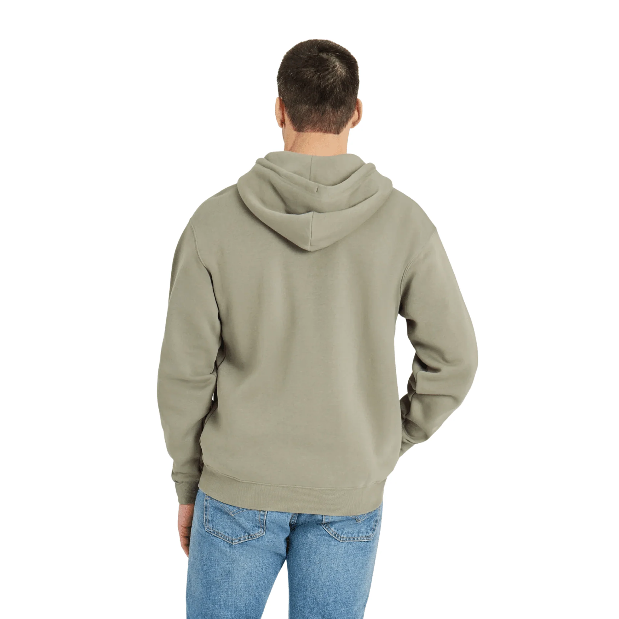 Life Is Good Men's Crafty LIG Stacked Good Vibes Fleece Zip Hoodie - Moss Green - Image 4