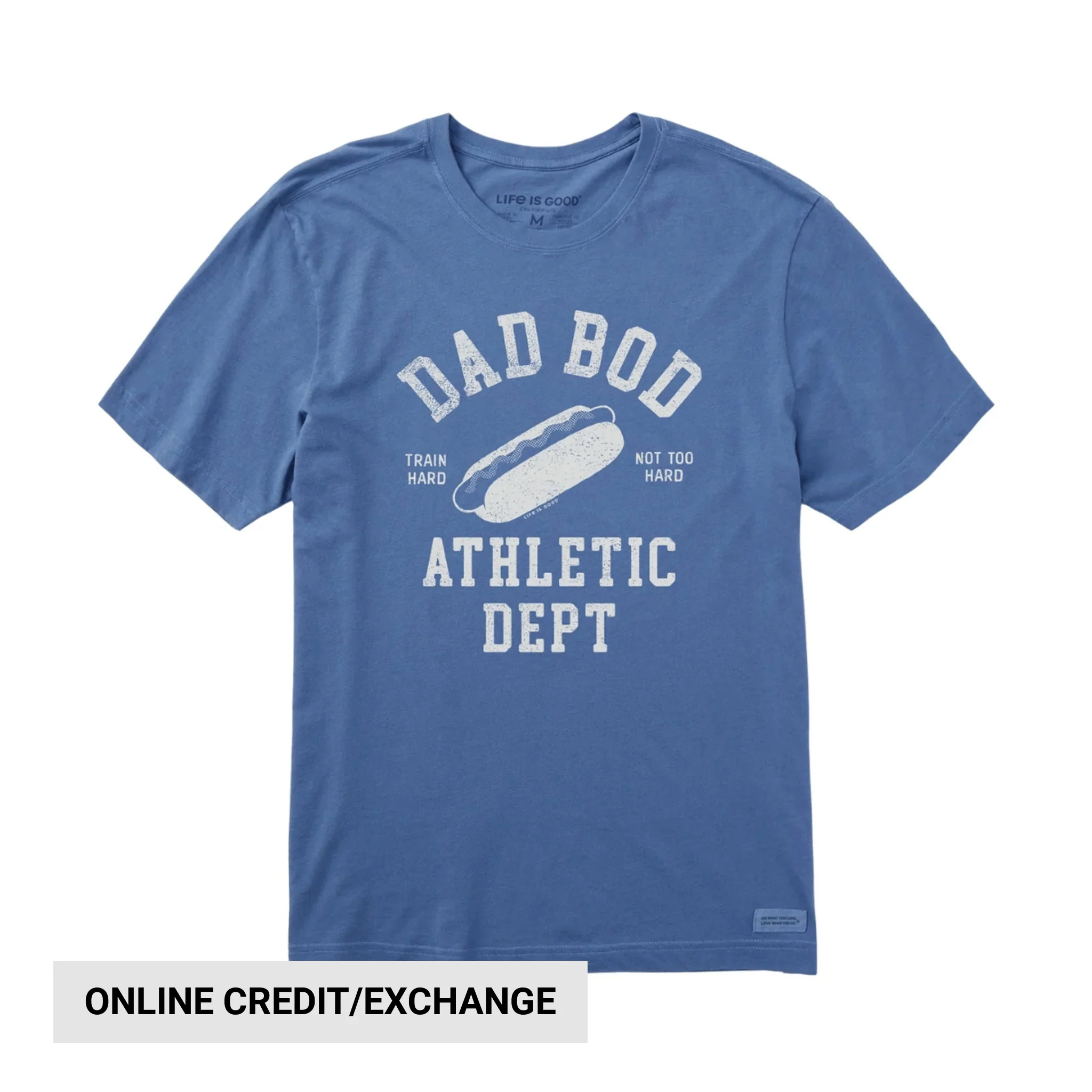 Life Is Good Men's Dad Bod Athletic Club Short Sleeve Tee - Vintage Blue