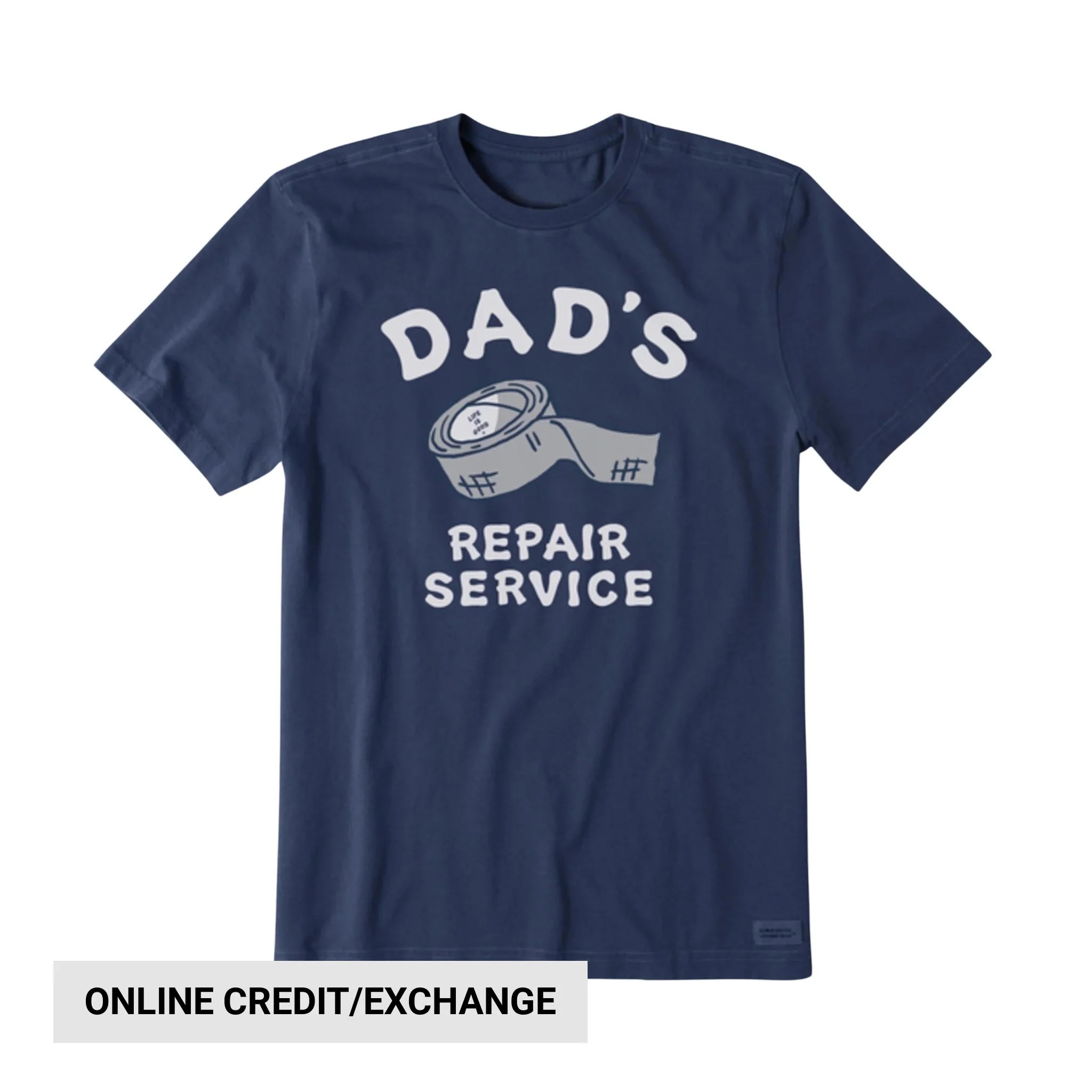 Life Is Good Men's Dad's Repair Service Crusher Lite Tee - Darkest Blue