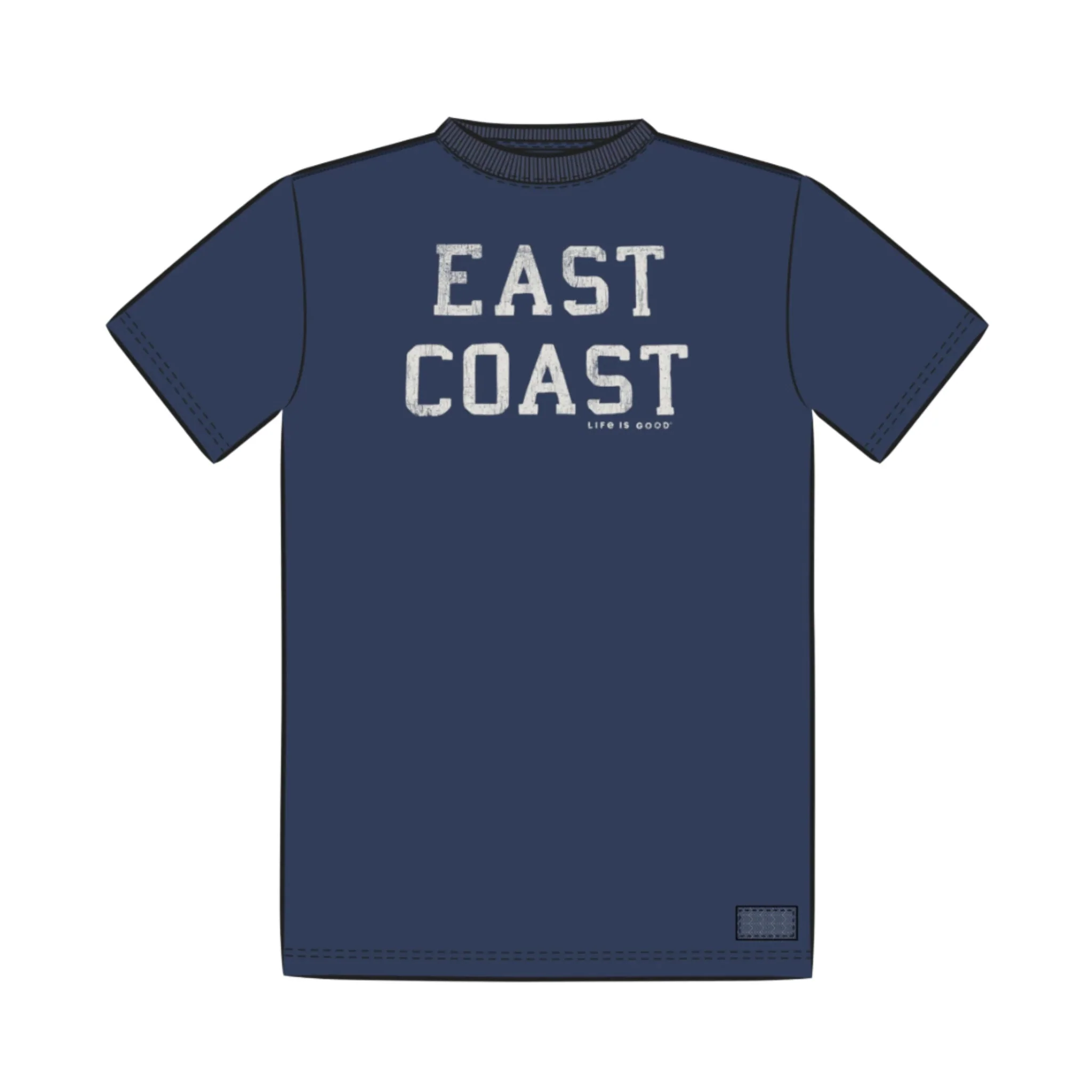 Life Is Good Men's East Coast Short Sleeve Crusher Tee - Darkest Blue
