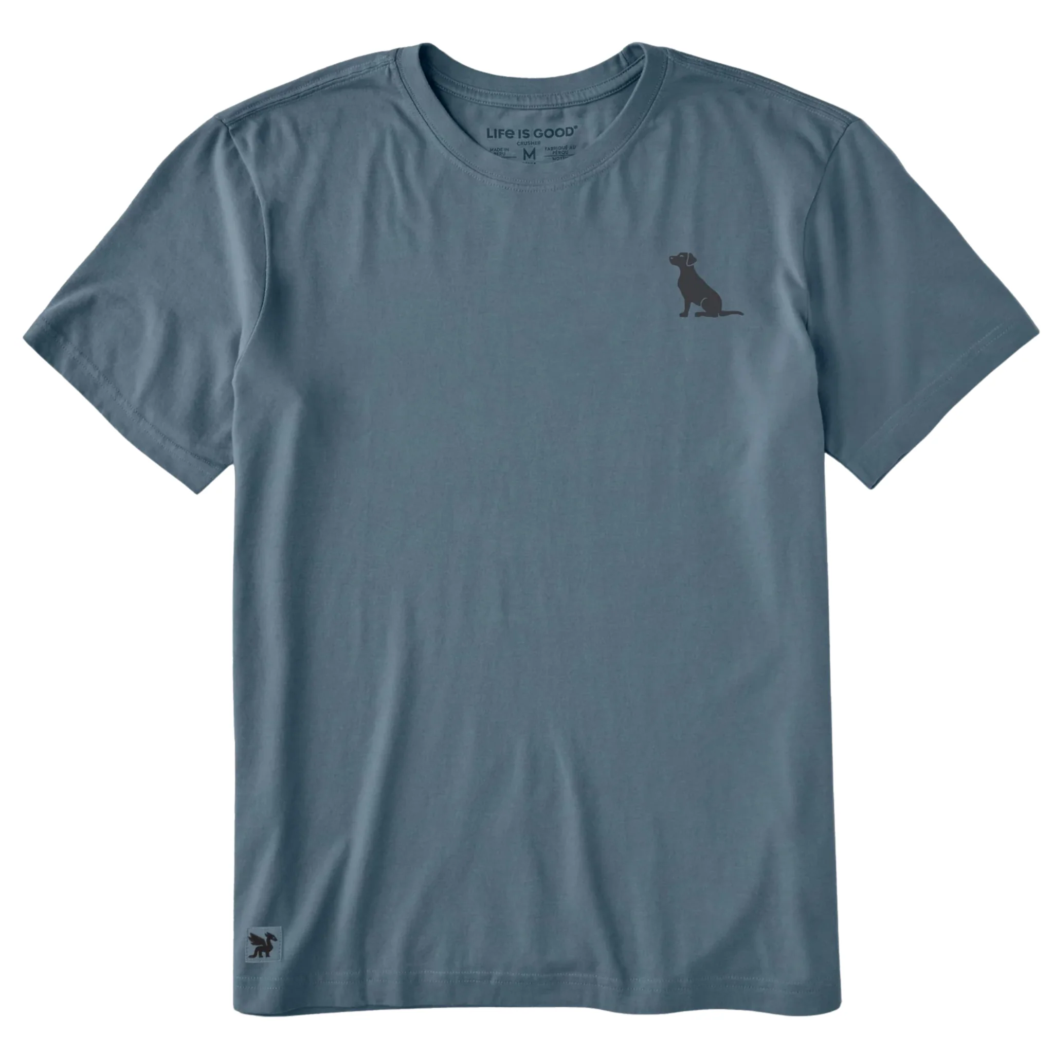 Life Is Good Men's Lab Short Sleeve Crusher Tee - Slate Blue