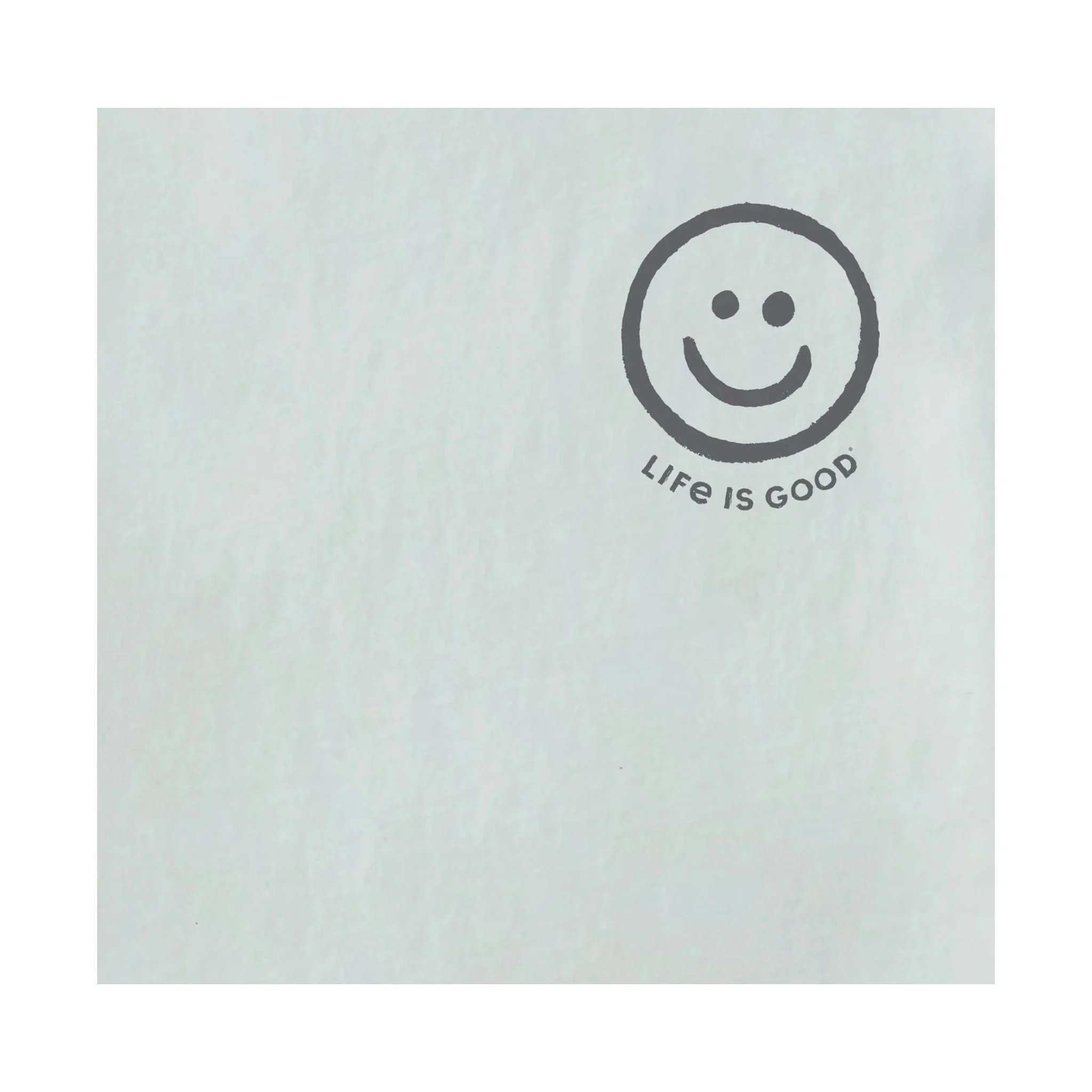 Life Is Good Men's Smile Face Short Sleeve Crusher Tee - Fog Gray - Image 2