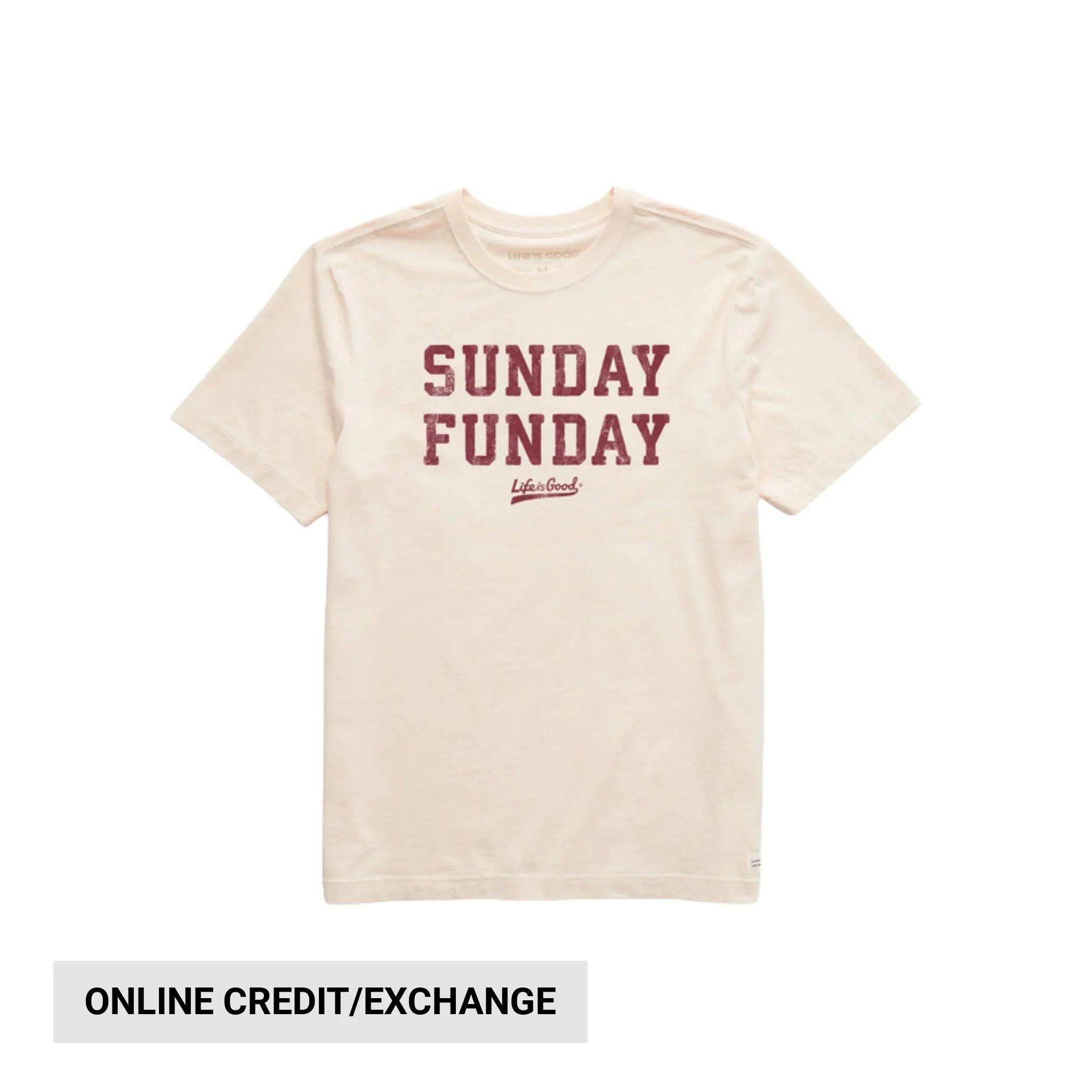 Life Is Good Men's Sunday Funday Crusher Lite Tee - Putty White