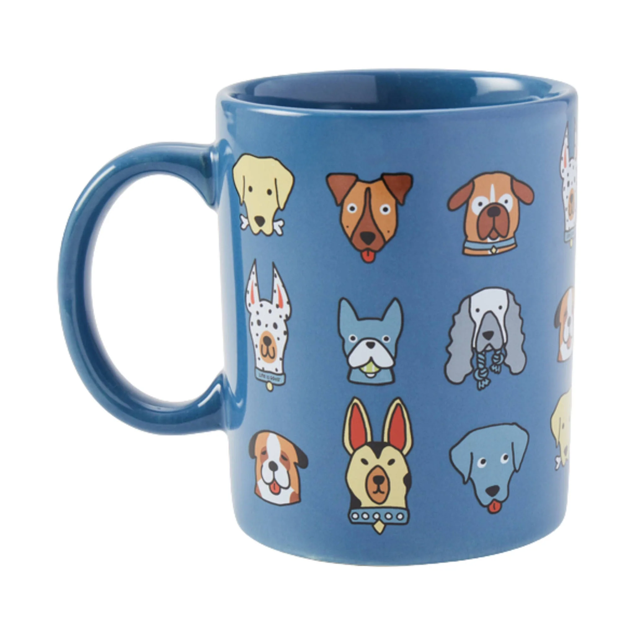 Life Is Good Plenty of Pups Jake's Mug - Smokey Blue