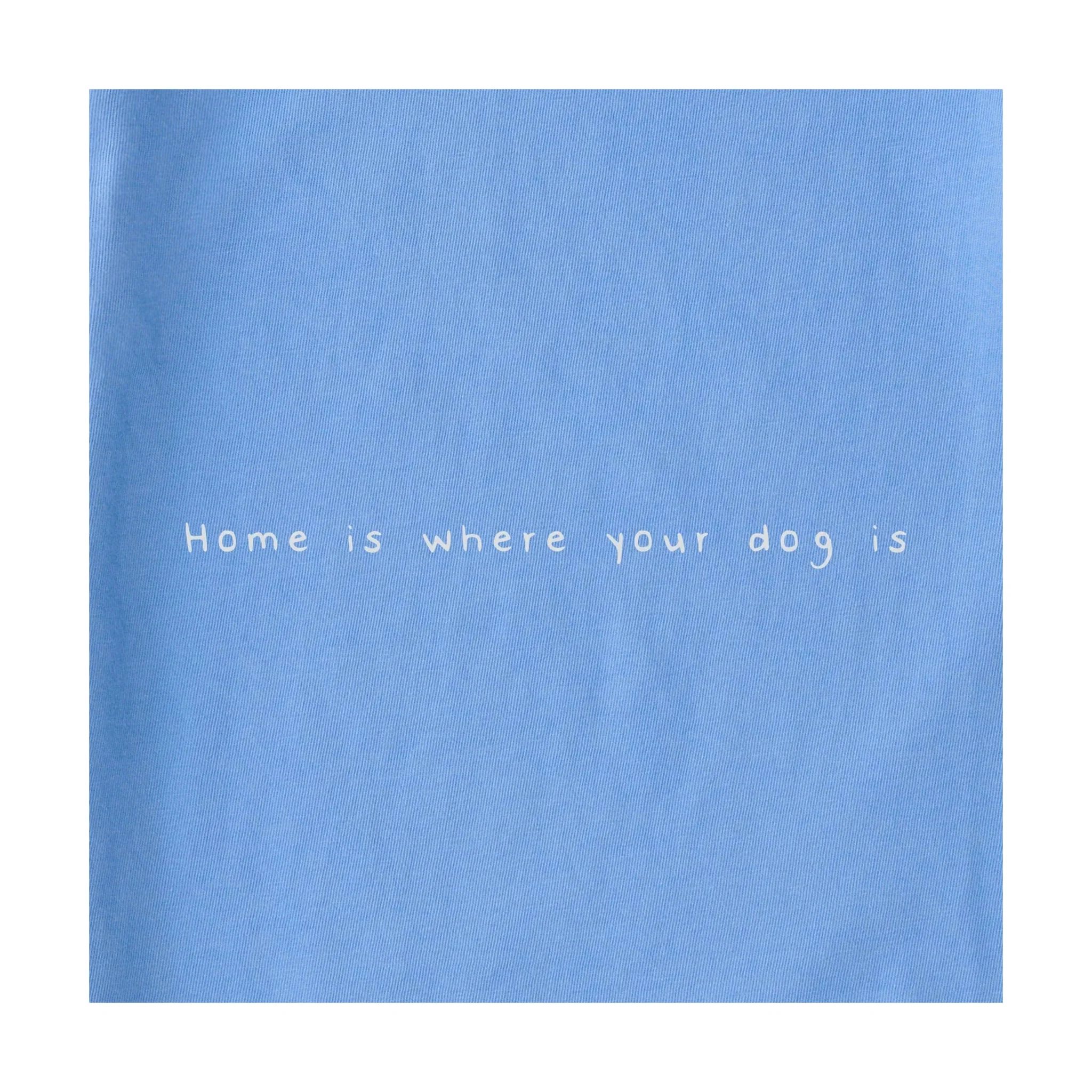 Life Is Good Women's Bert's Smile Dog Short Sleeve Crusher Boxy Tee - Cornflower Blue - Image 4