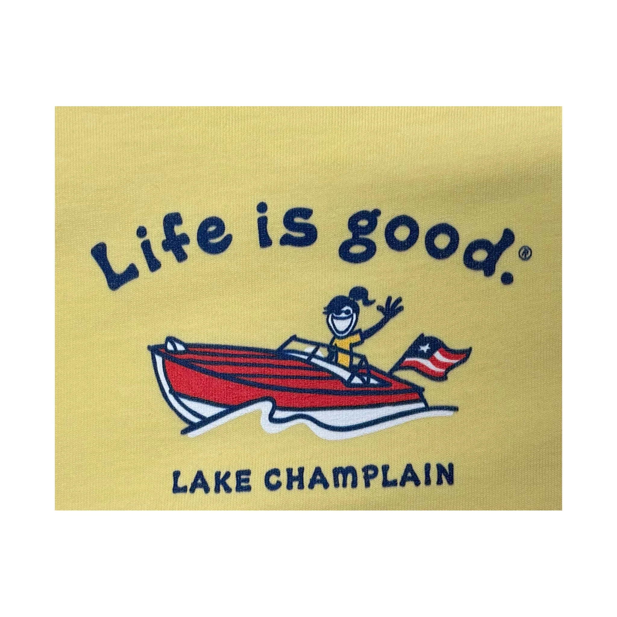 Life is Good Women's Lake Champlain Exclusive Jackie Tee - Sandy Yellow - Image 3